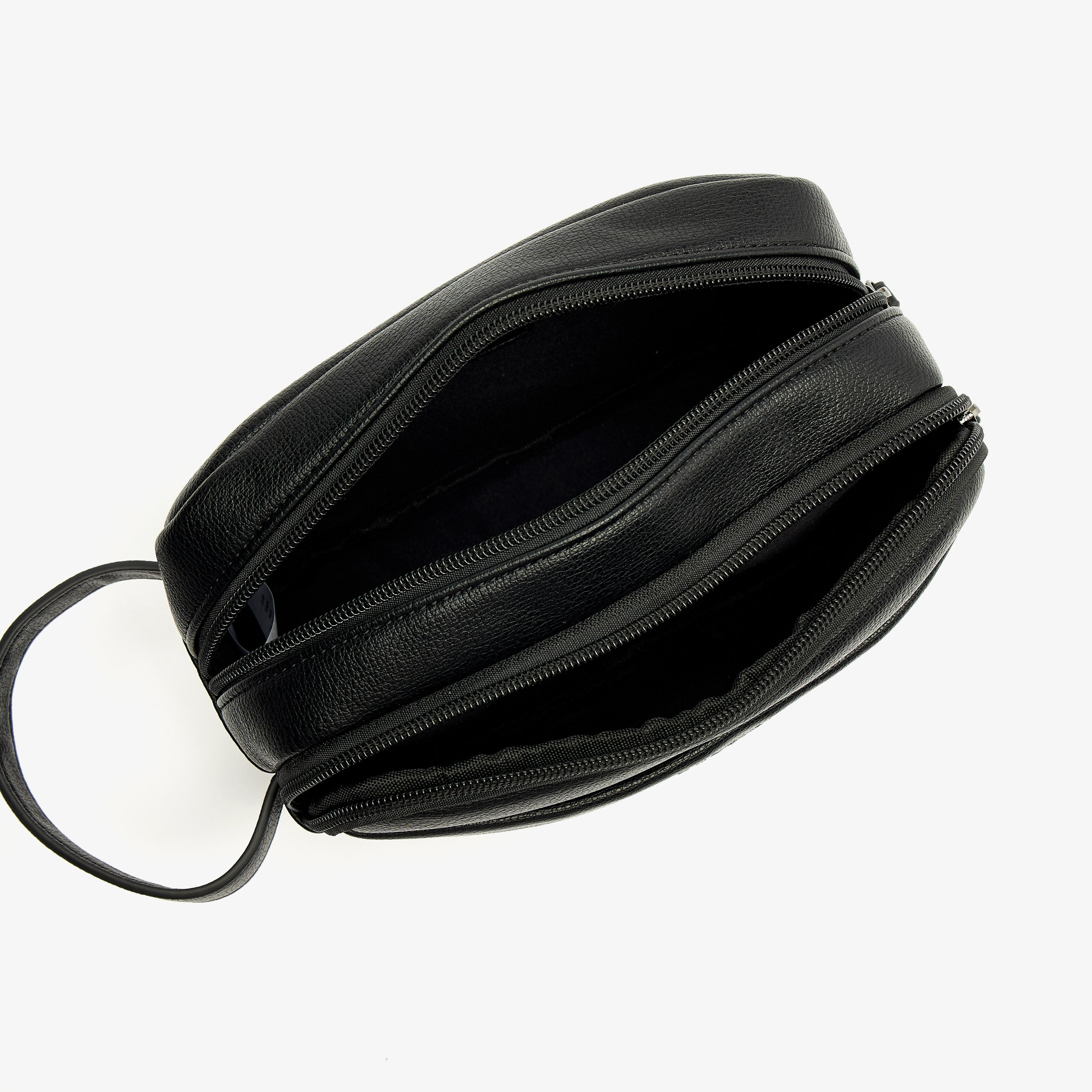 Duchini Solid Pouch with Zip Closure and Wristlet Strap-men-bags-image-5