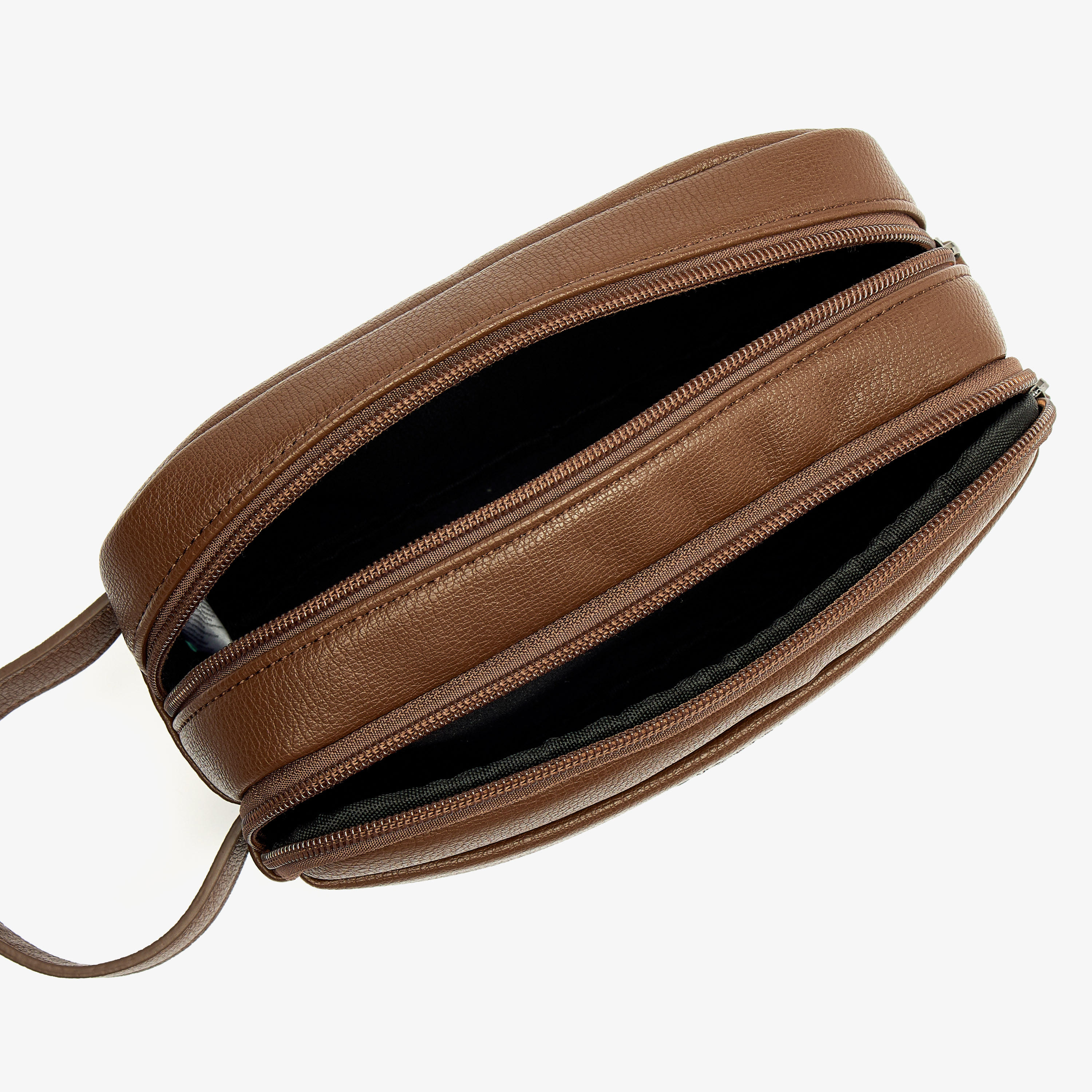 Duchini Solid Pouch with Zip Closure and Wristlet Strap-men-bags-image-5