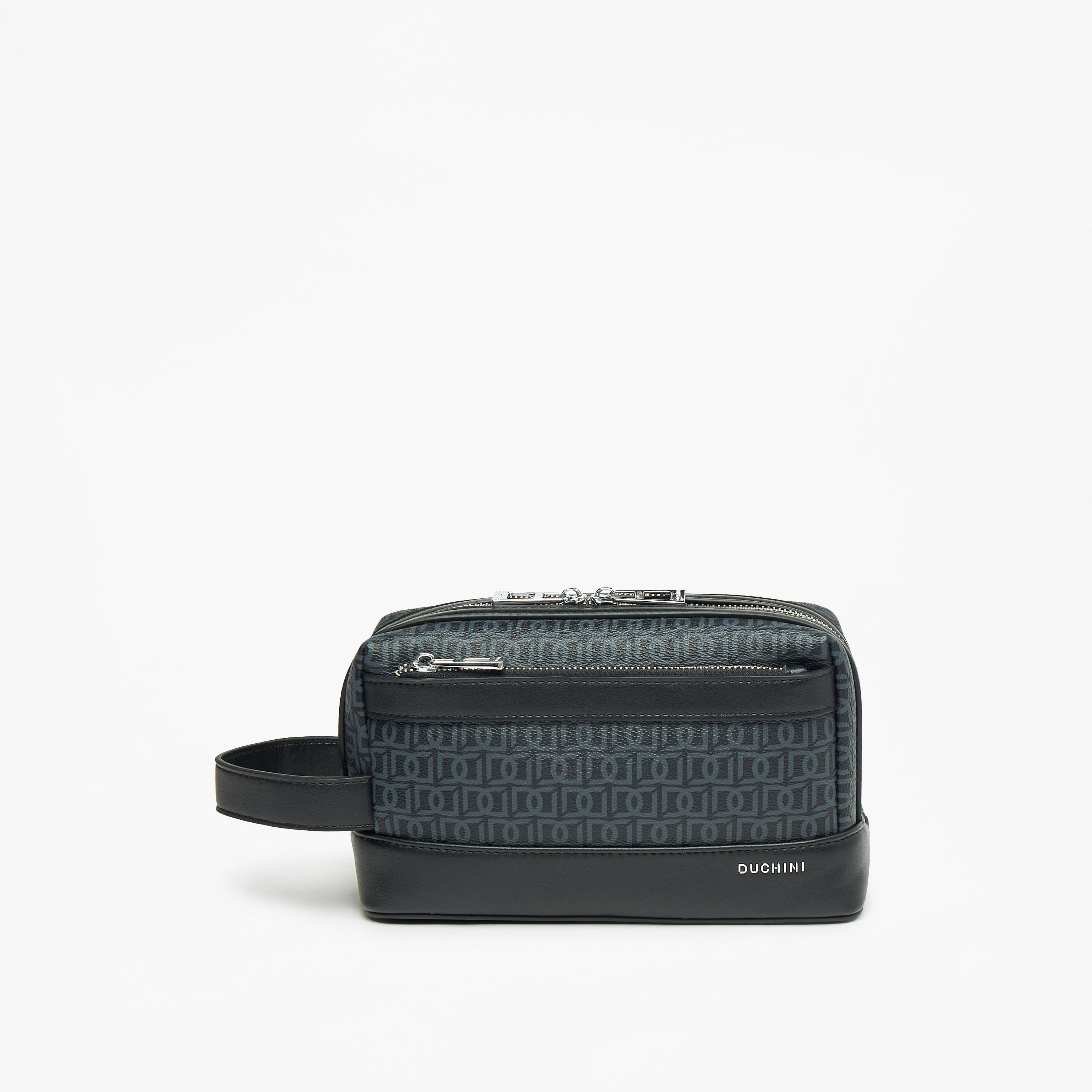 شنطة صغيرة بطبعة مونوجرام مع مقبض معصم وسحاب للإغلاق من دوتشيني-travel-accessories-image-1