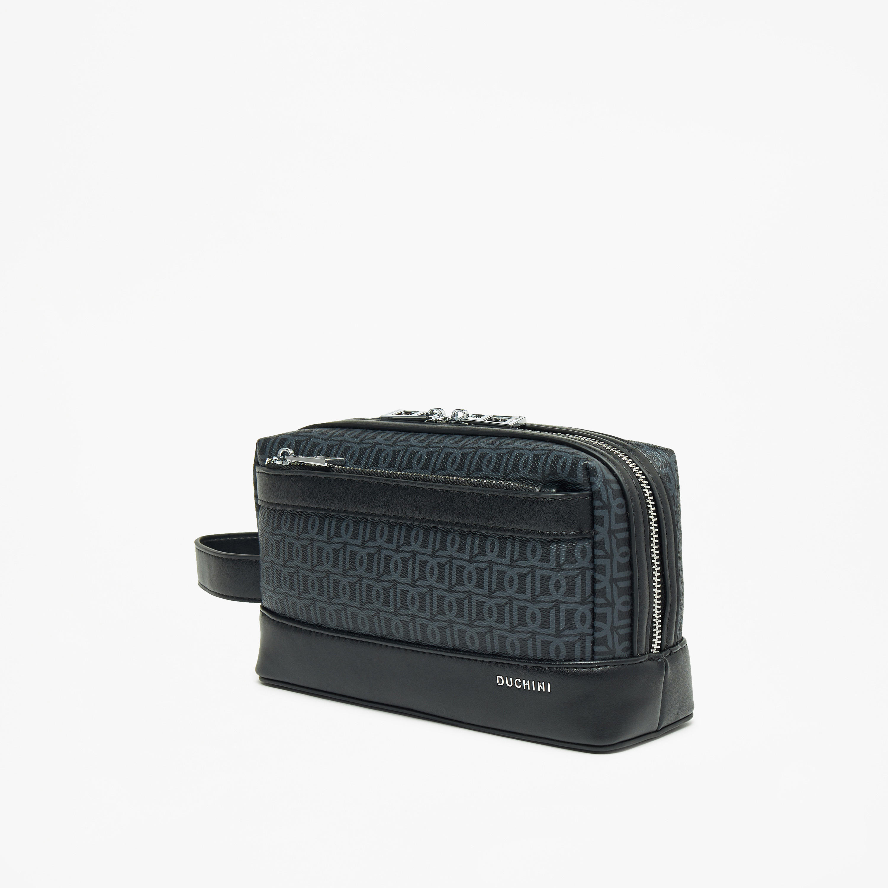 شنطة صغيرة بطبعة مونوجرام مع مقبض معصم وسحاب للإغلاق من دوتشيني-travel-accessories-image-2