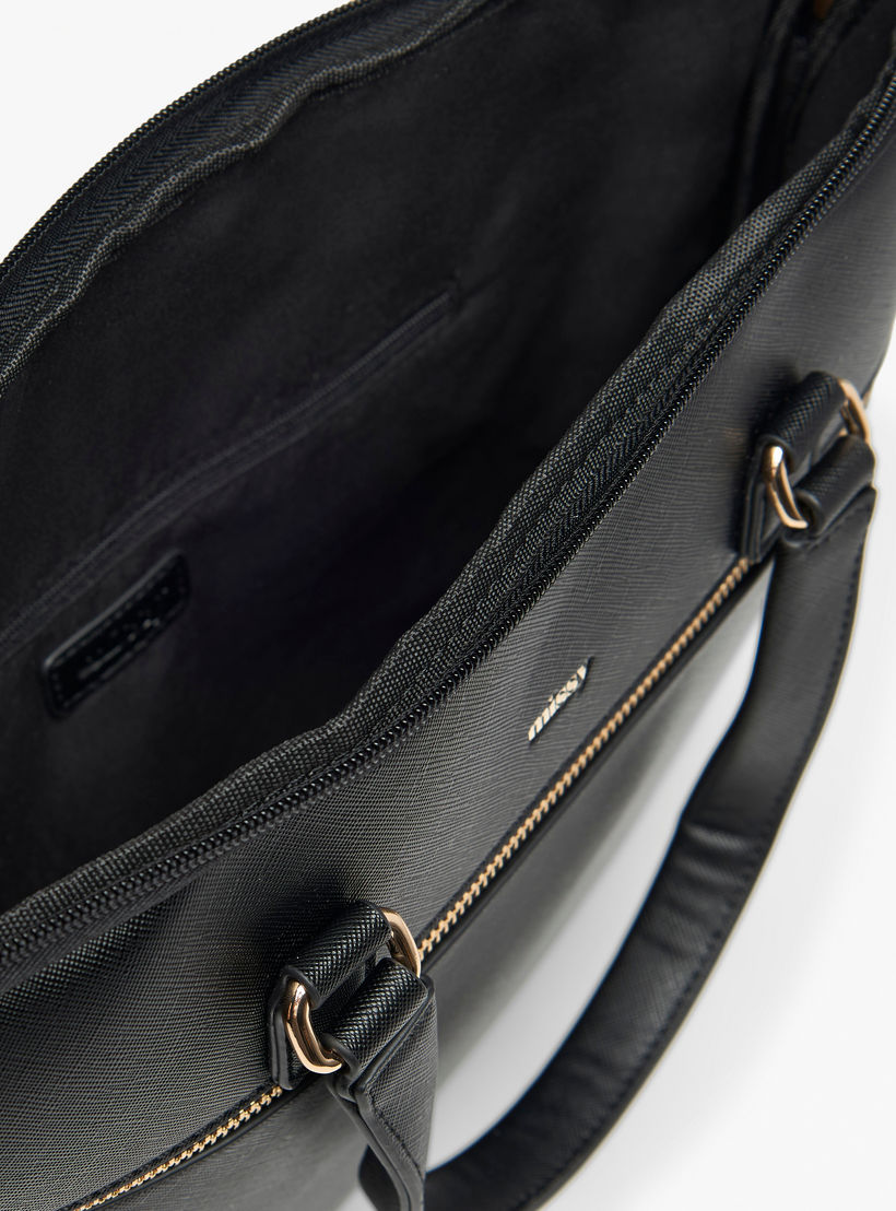 Missy Solid Laptop Bag with Detachable Strap and Zip Closure-women-bagsandwallets-handbags-image-4