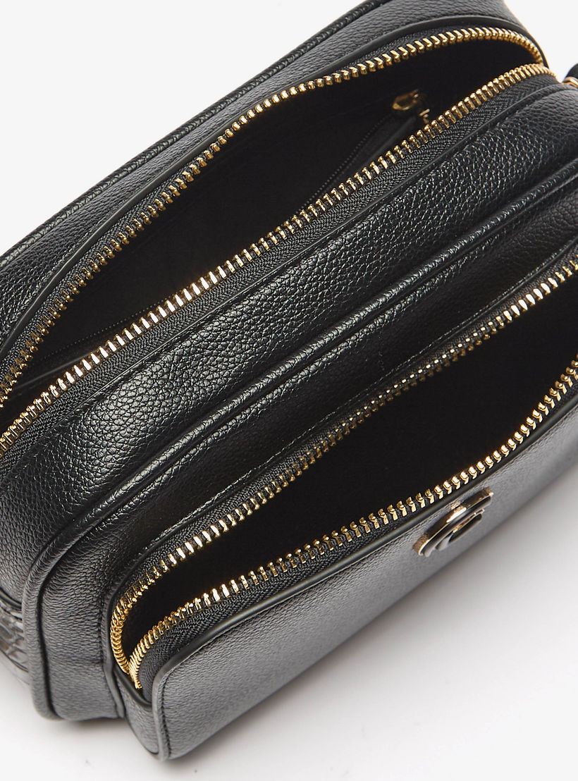 Le Confort Textured Crossbody Bag with Chain Strap-women-bagsandwallets-handbags-image-5