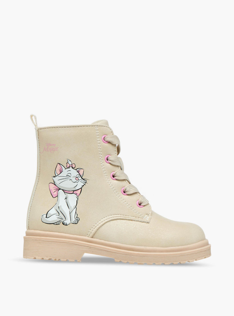 Disney Marie Print Ankle Boots with Zip Closure and Pull Tab-girls-shoes-boots-image-3
