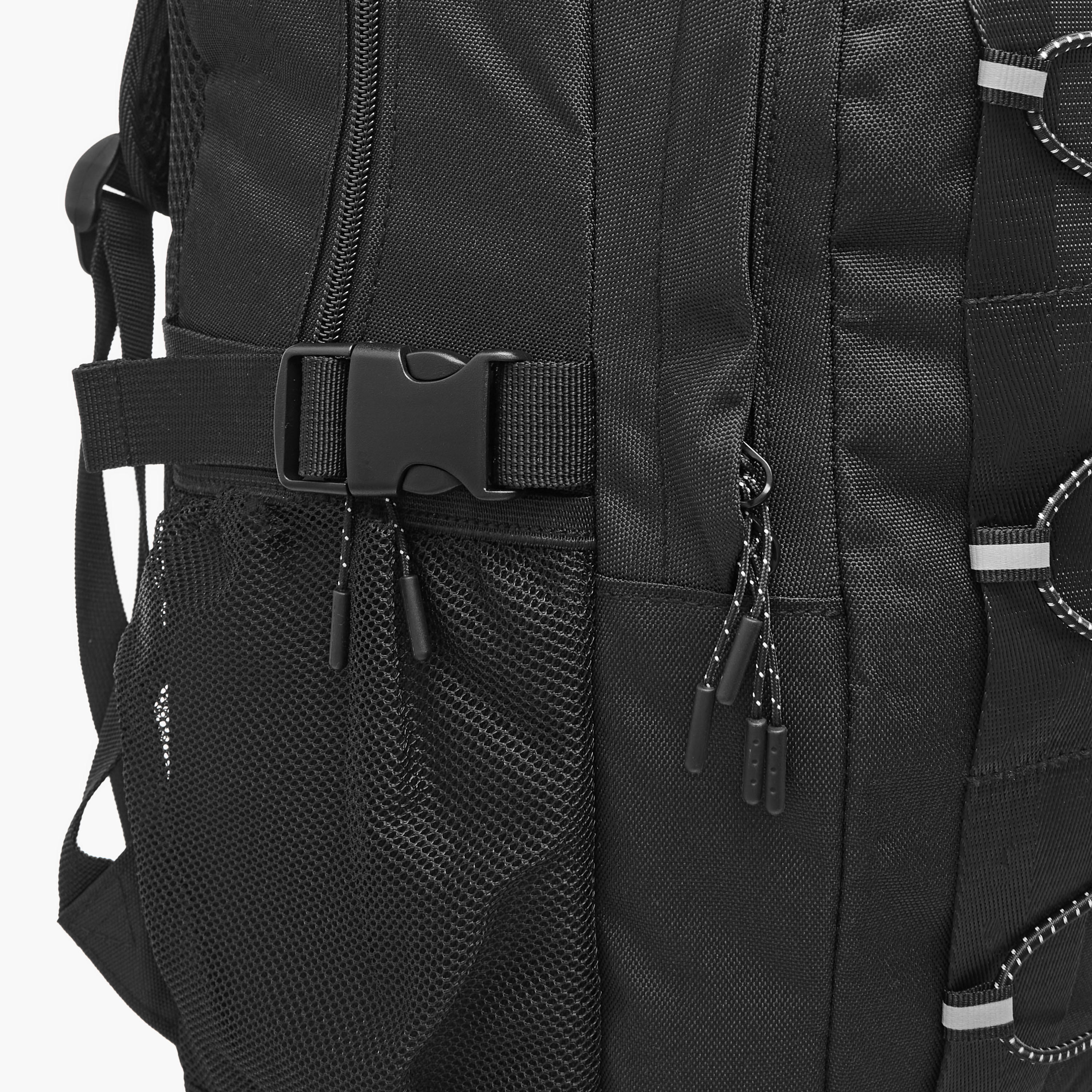شنطة ظهر بشعار مطرز مع أحزمة قابلة للتعديل وسحاب من لي كوبر - 14x31x46 سم-travel-luggagesandbags-backpacks-image-5