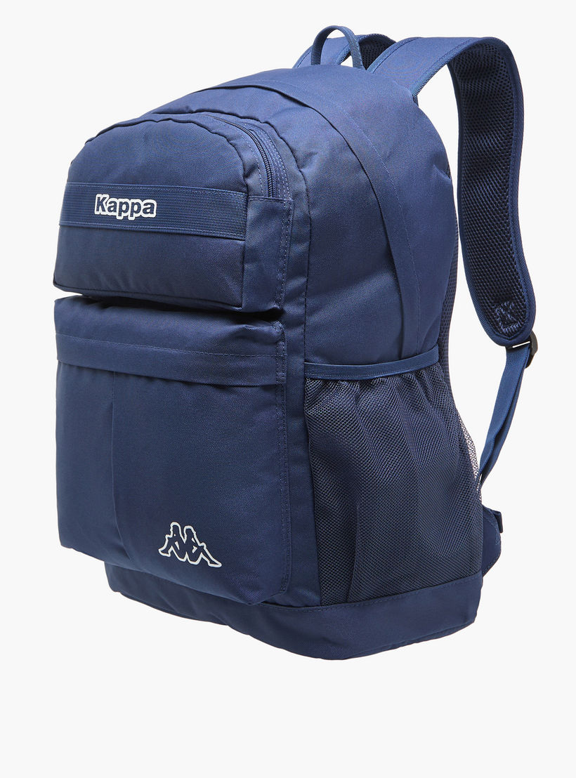 Kappa Solid Backpack with Adjustable Straps and Zip Closure-women-bagsandwallets-backpacks-image-2