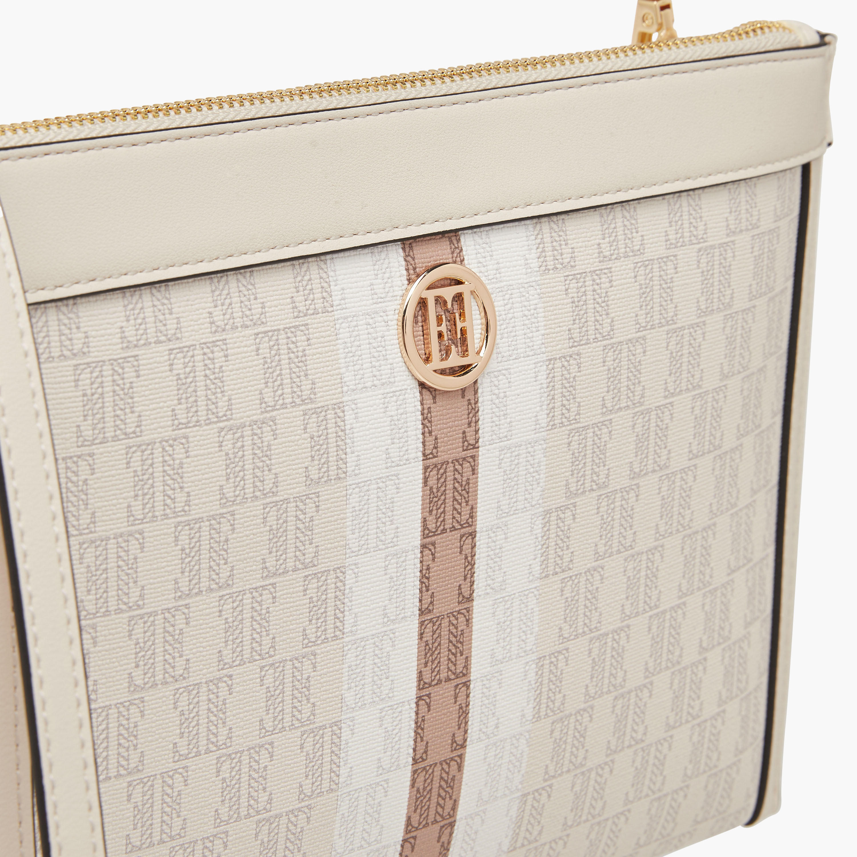 Elle Monogram Textured Crossbody Bag with Adjustable Strap-women-bagsandwallets-handbags-image-4