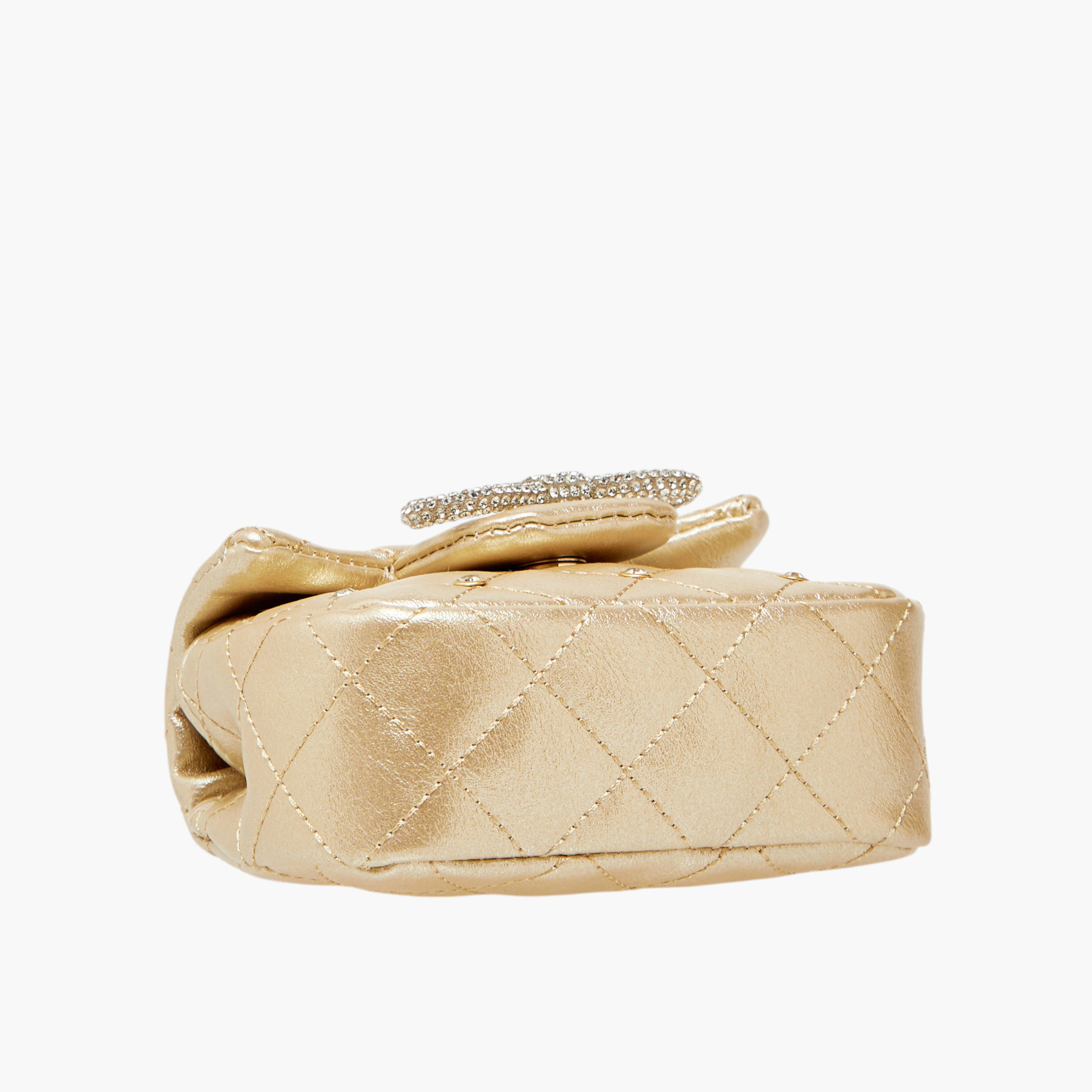 شنطة كروس بودي مزينة بحزام سلسلة وزر إغلاق من ليتل ميسي-girls-accessories-bags-image-5