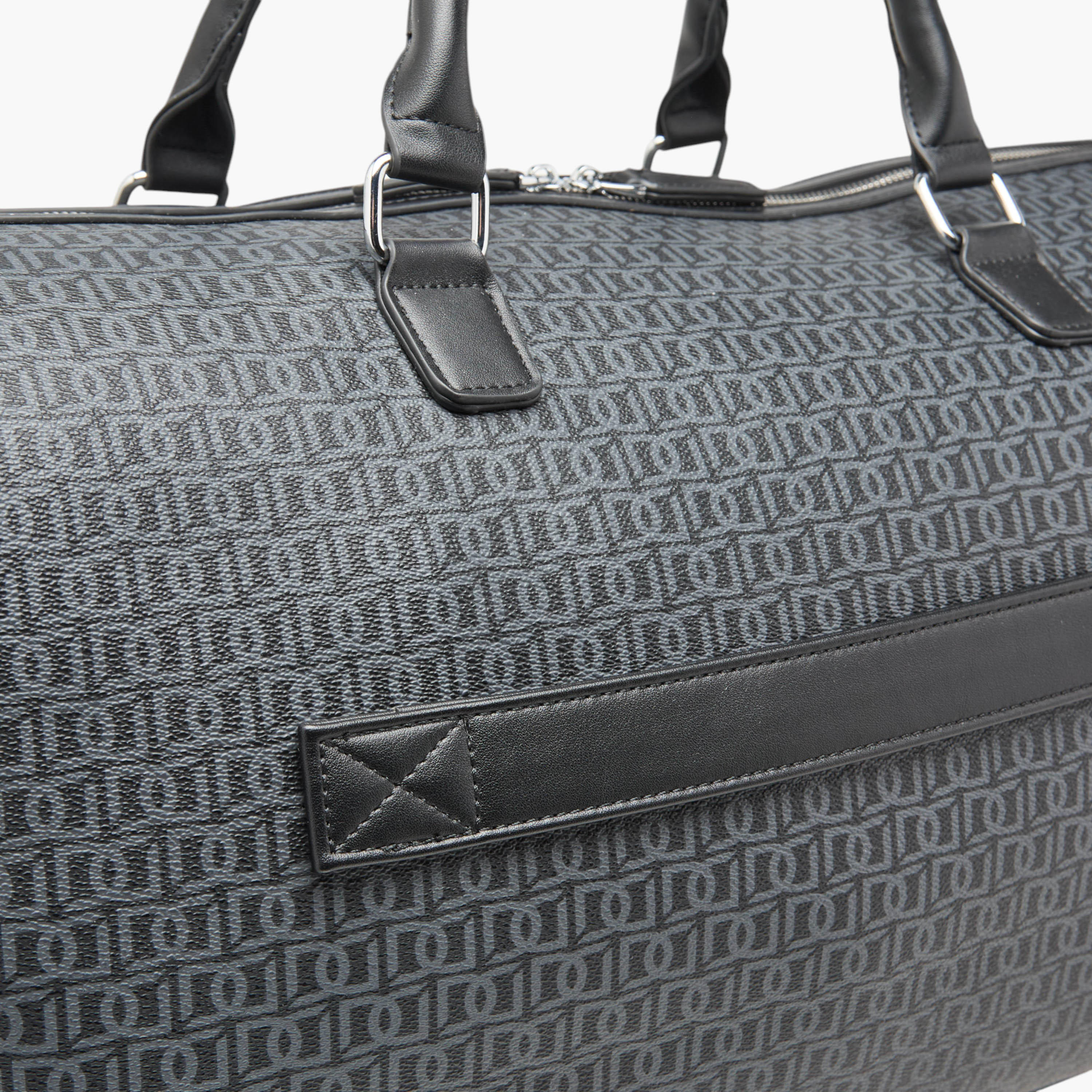 شنطة دافل بمقبض مزدوج وسحاب إغلاق وطبعات مونوجرام من دوتشيني-travel-luggagesandbags-dufflebags-image-8