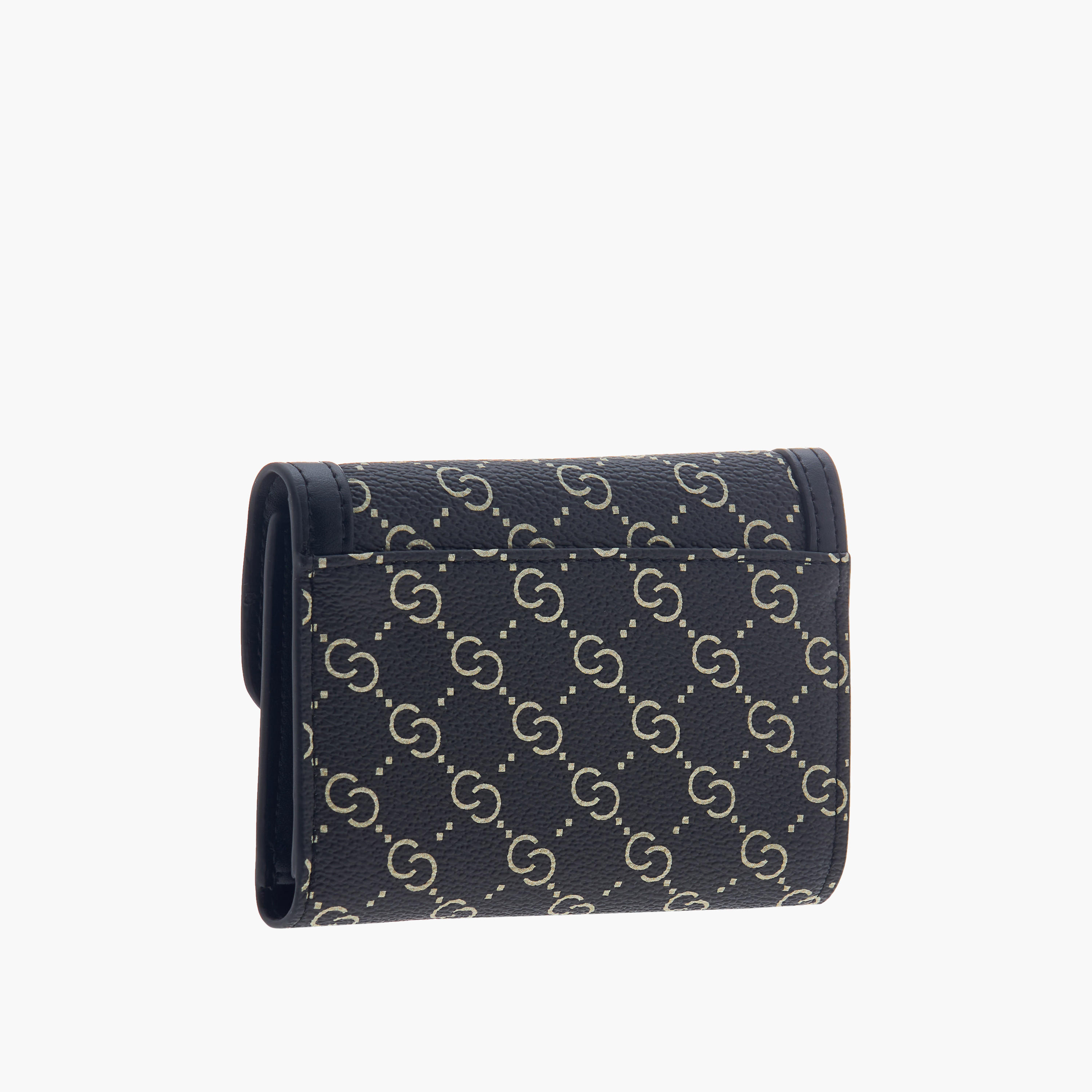 Celeste Monogram Detail Bi-Fold Wallet with Lock Clasp Closure-women-bagsandwallets-wallets-image-2