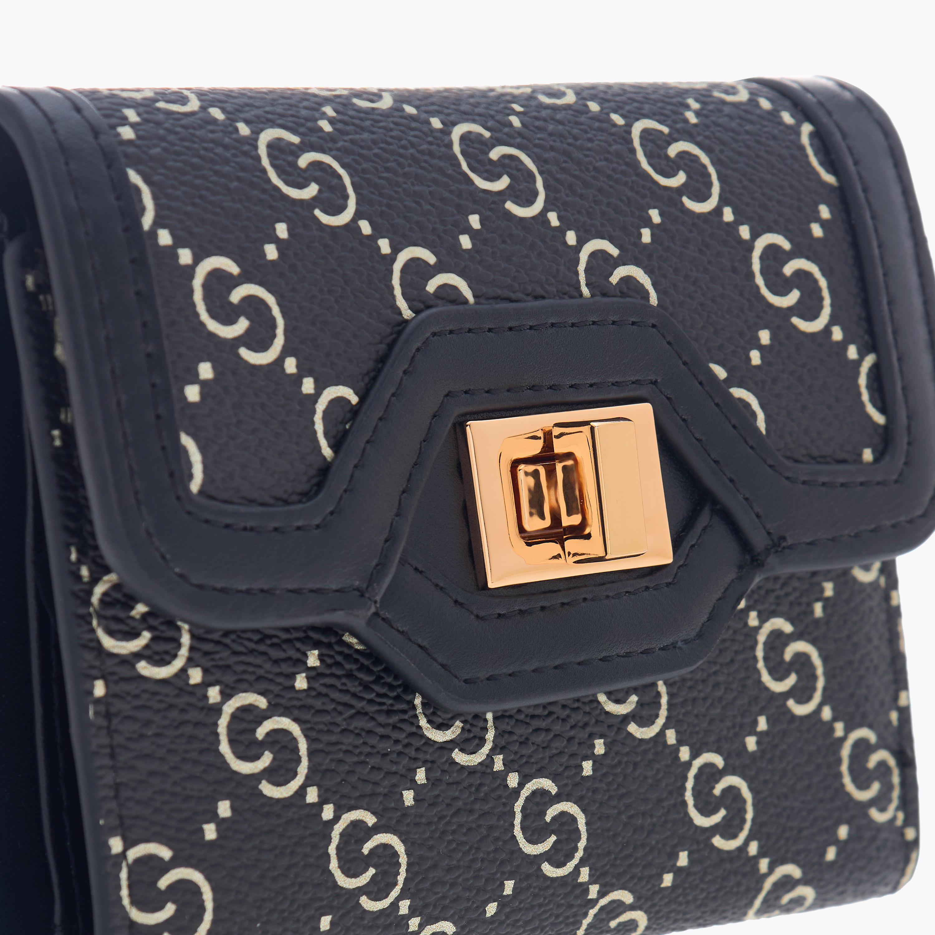 محفظة مونوجرام بطية ثنائية وقفل إغلاق من سيليست-women-bagsandwallets-wallets-image-3