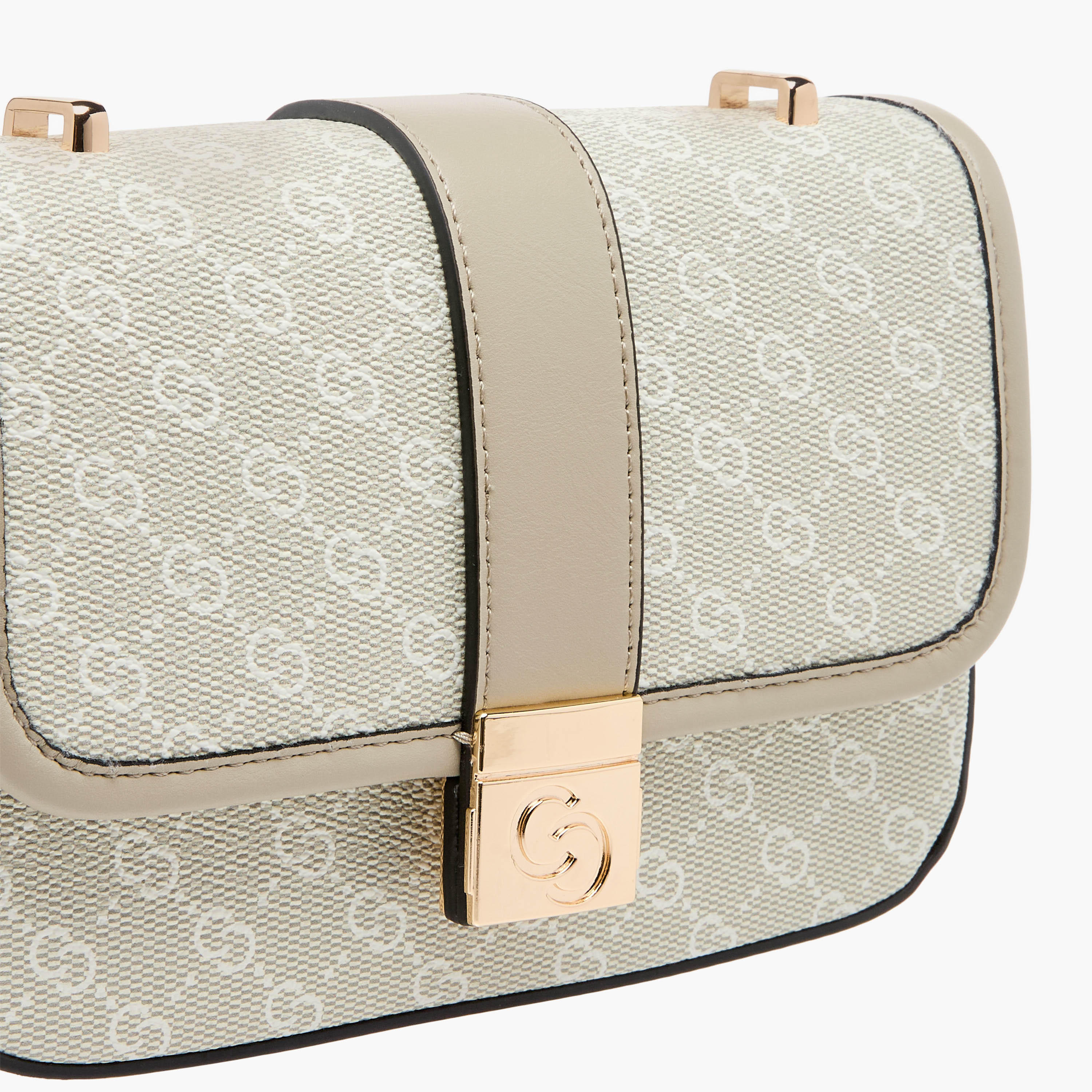Celeste Monogram Print Crossbody Bag with Button Closure and Adjustable Strap-women-bagsandwallets-handbags-image-4