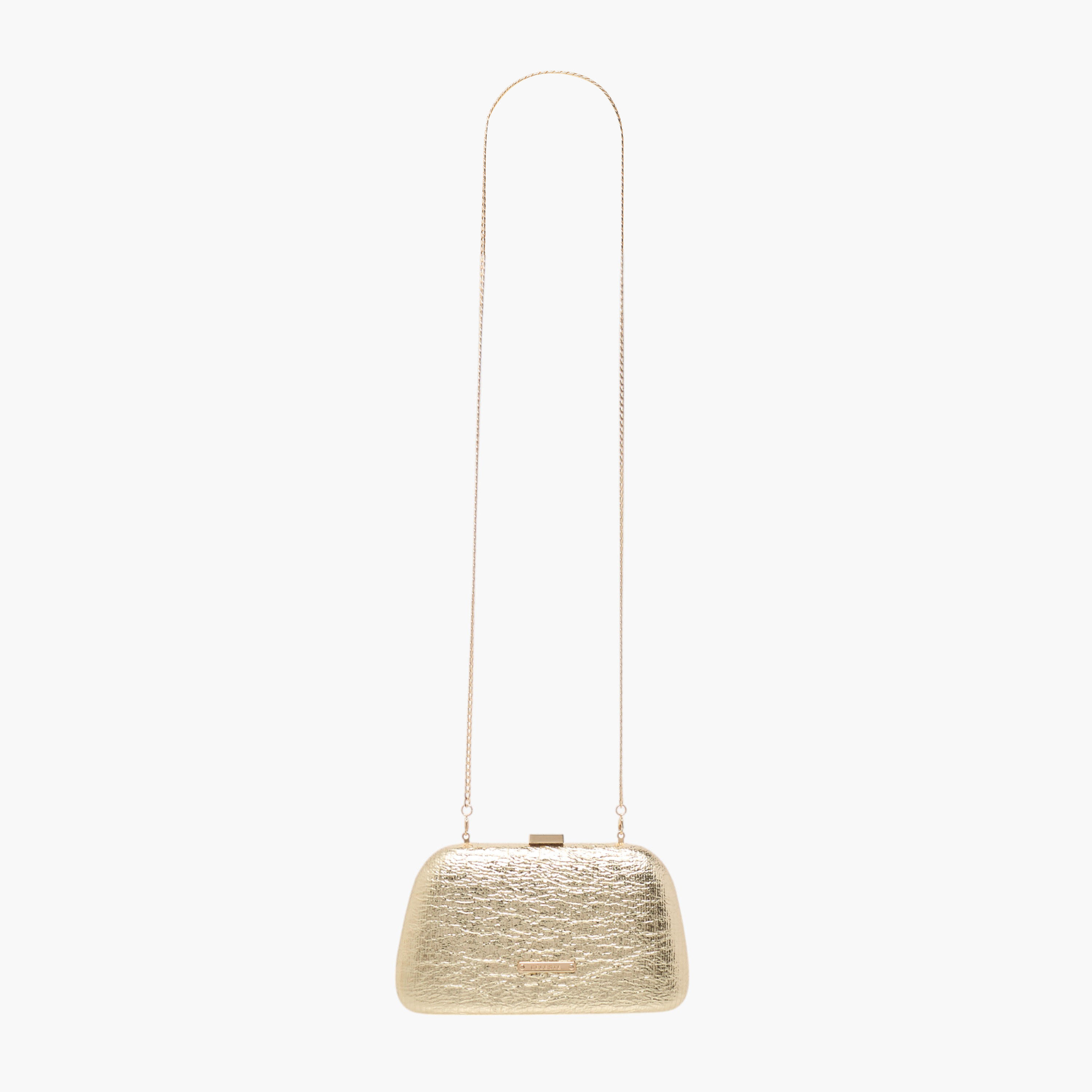 Celeste Textured Crossbody Bag with Chain Strap and Flap Closure-women-bagsandwallets-handbags-image-2