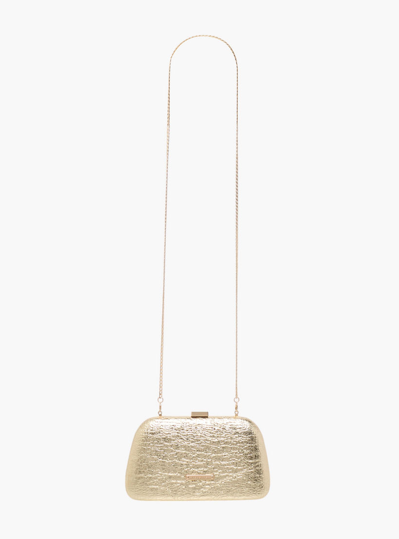 Celeste Textured Crossbody Bag with Chain Strap and Flap Closure-women-bagsandwallets-handbags-image-2