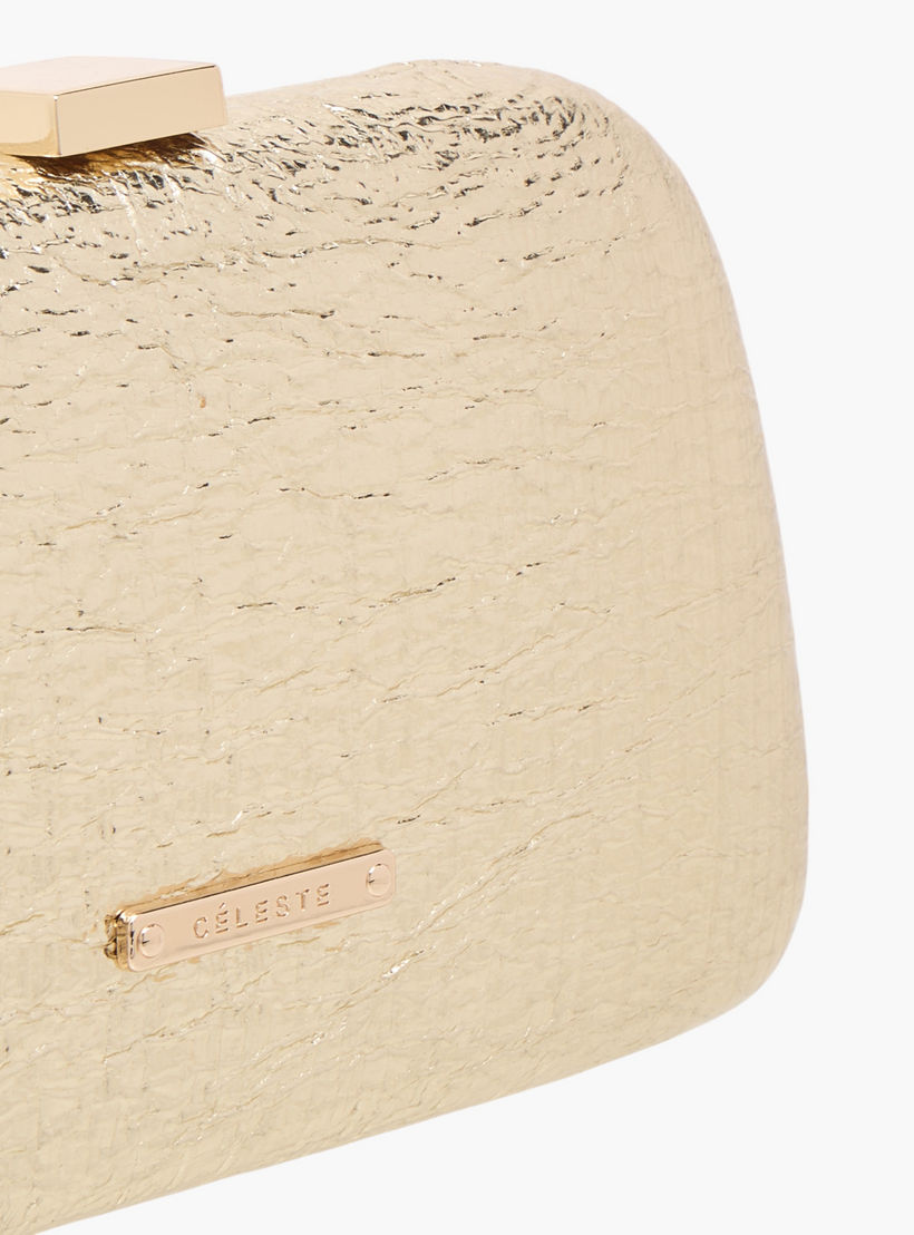 Celeste Textured Crossbody Bag with Chain Strap and Flap Closure-women-bagsandwallets-handbags-image-4