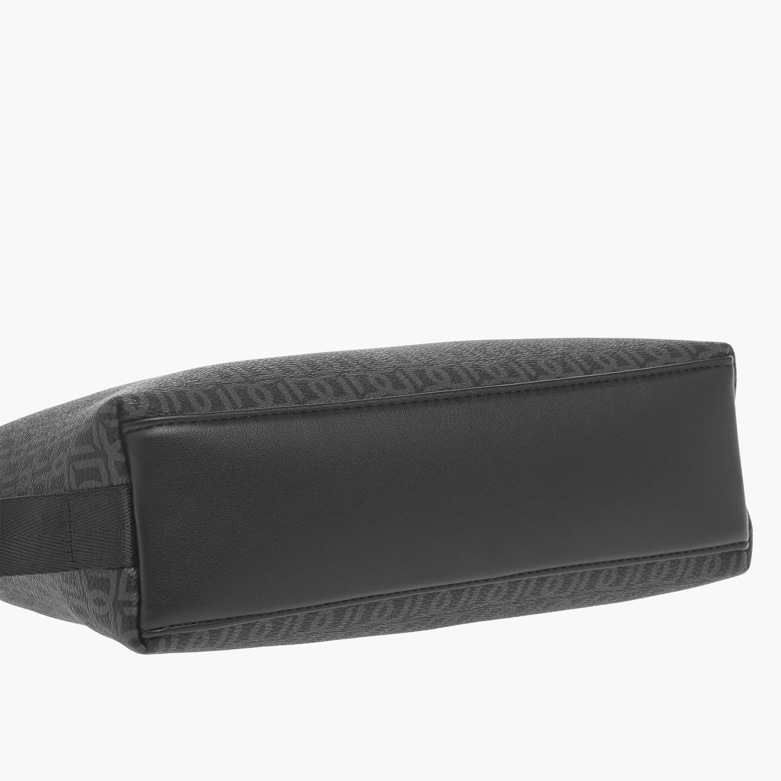 Duchini Monogram Print Pouch with Zip Closure and Side Release Buckle Detail-men-beltsandwallets-wallets-image-6
