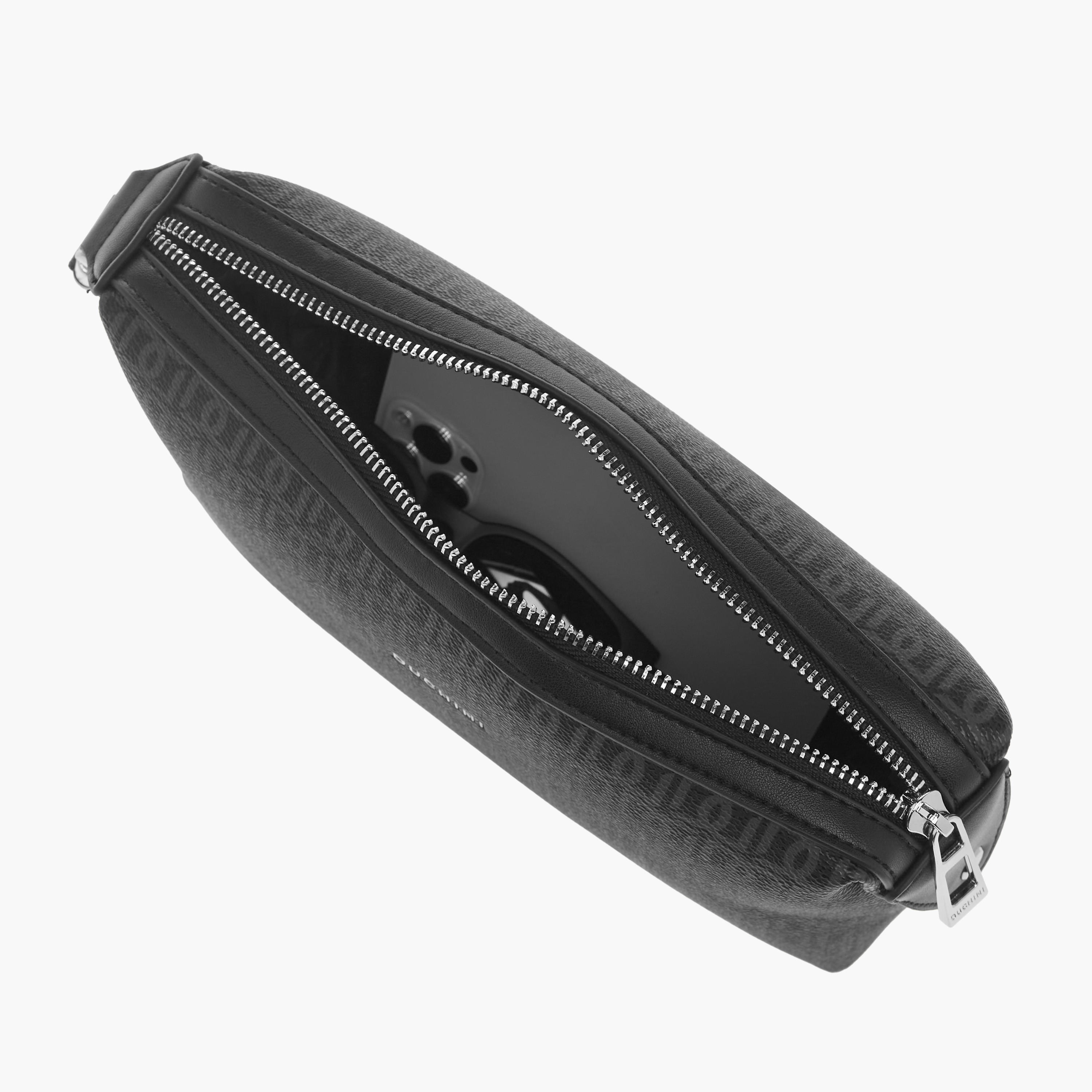 Duchini Monogram Print Pouch with Zip Closure and Side Release Buckle Detail-men-beltsandwallets-wallets-image-7