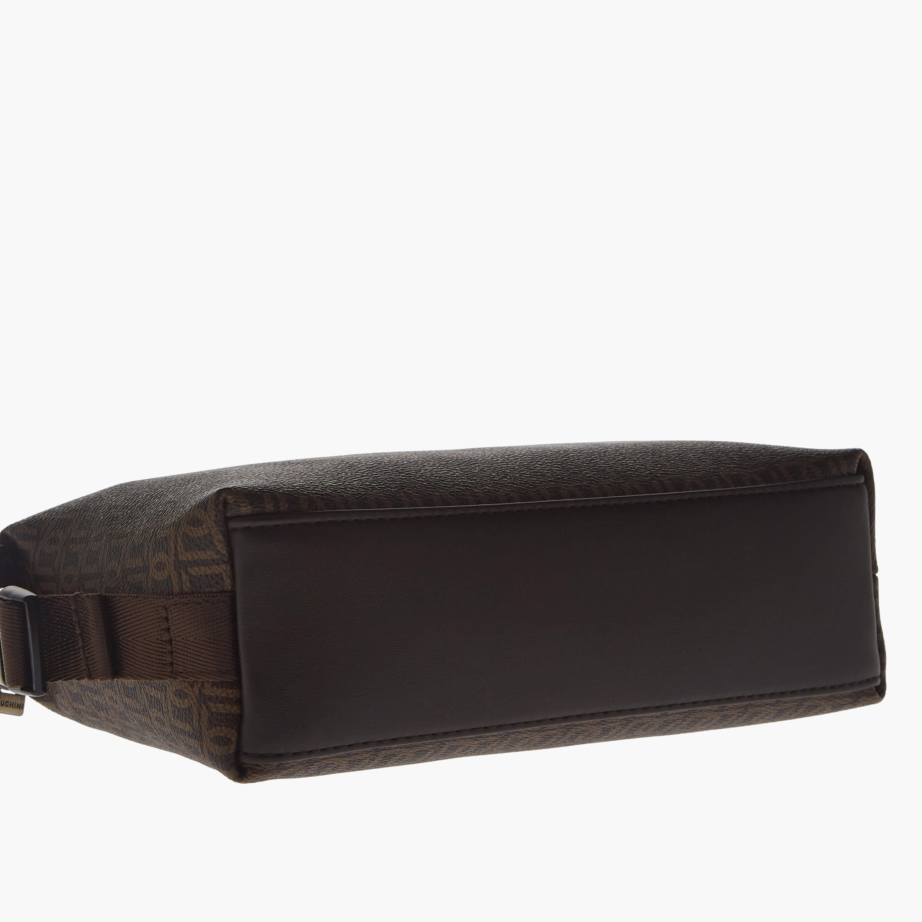 Duchini Monogram Print Pouch with Zip Closure and Side Release Buckle Detail-men-beltsandwallets-wallets-image-5