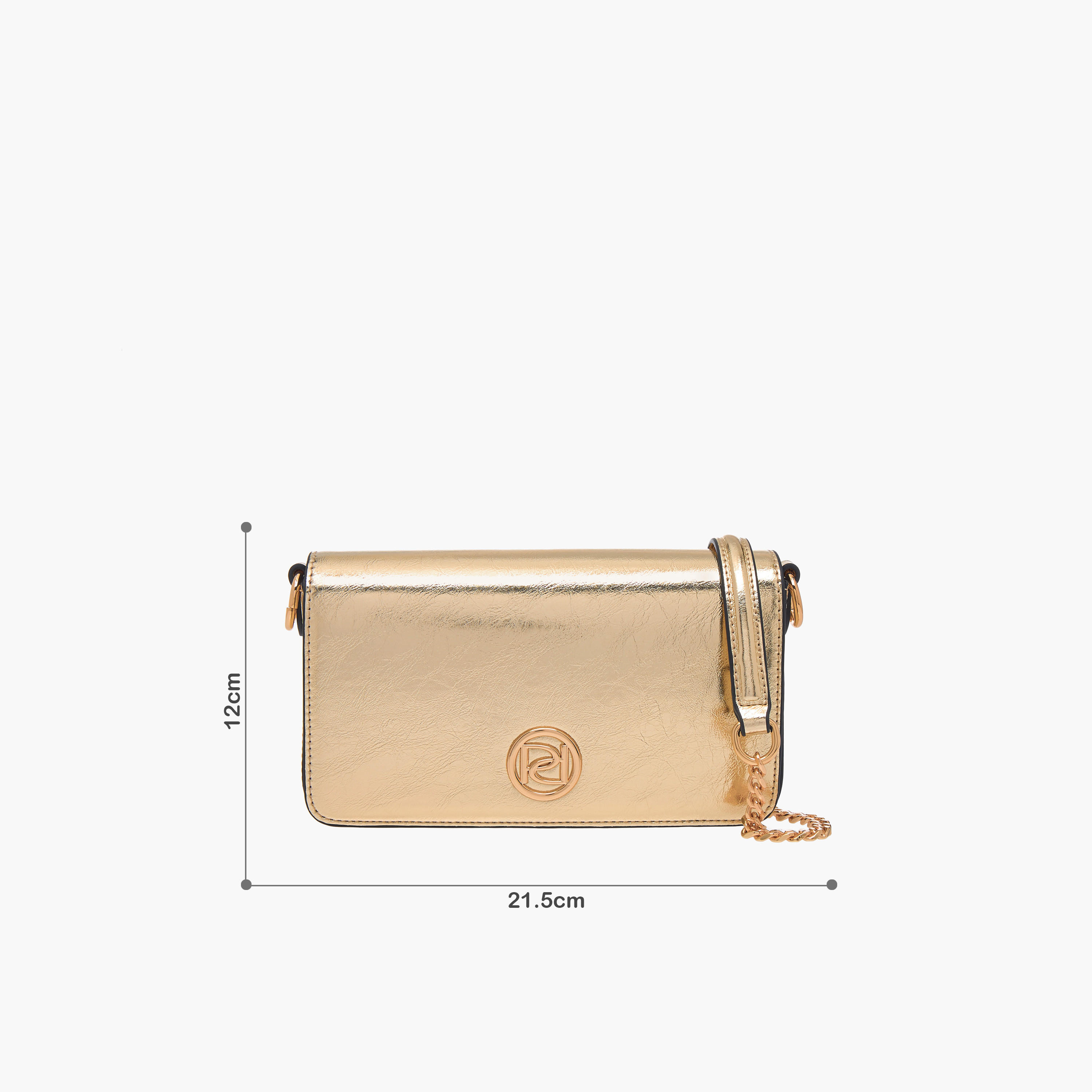 Paprika Logo Detail Crossbody Bag with Chain Strap and Flap Closure-women-bagsandwallets-handbags-image-8