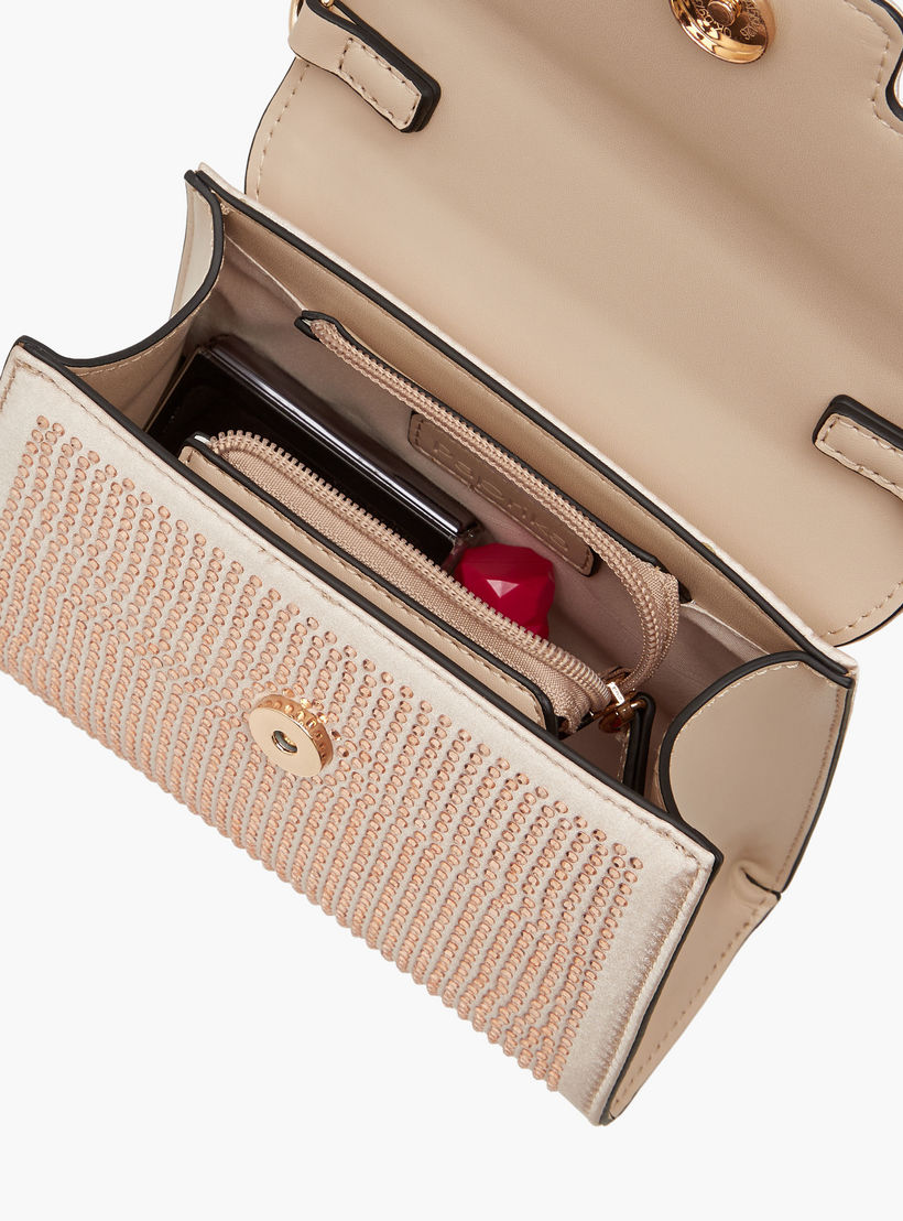 Paprika Embellished Satchel Bag with Detachable Chain Strap and Flap Closure-women-bagsandwallets-handbags-image-8