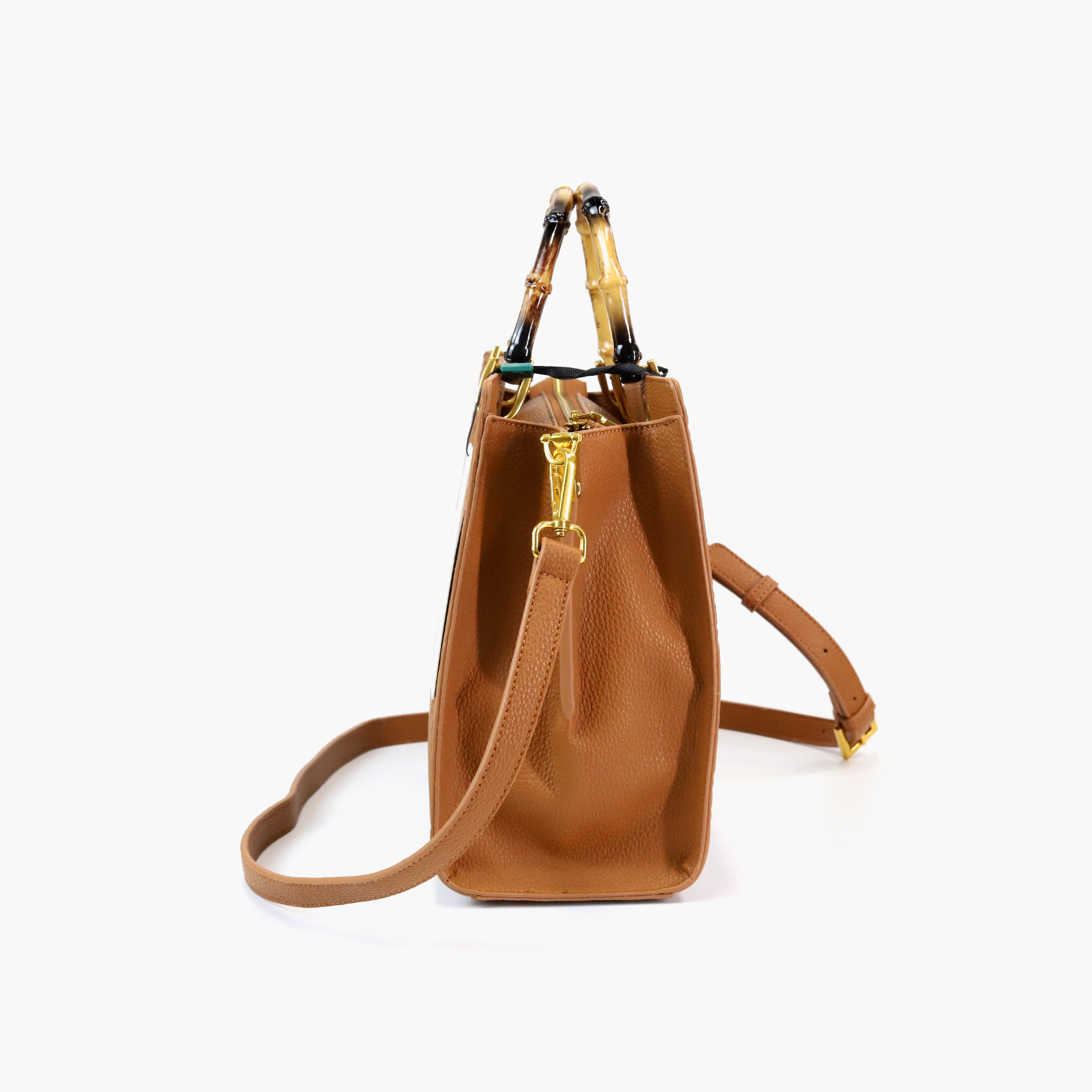 Gabriella Gucci Monogram Embossed Tote Bag with Top Handle and Zip Closure-women-bagsandwallets-handbags-image-3