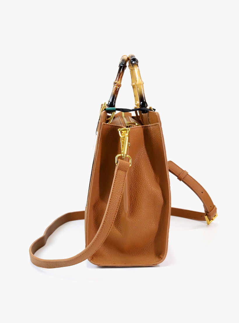 Gabriella Gucci Monogram Embossed Tote Bag with Top Handle and Zip Closure-women-bagsandwallets-handbags-image-3