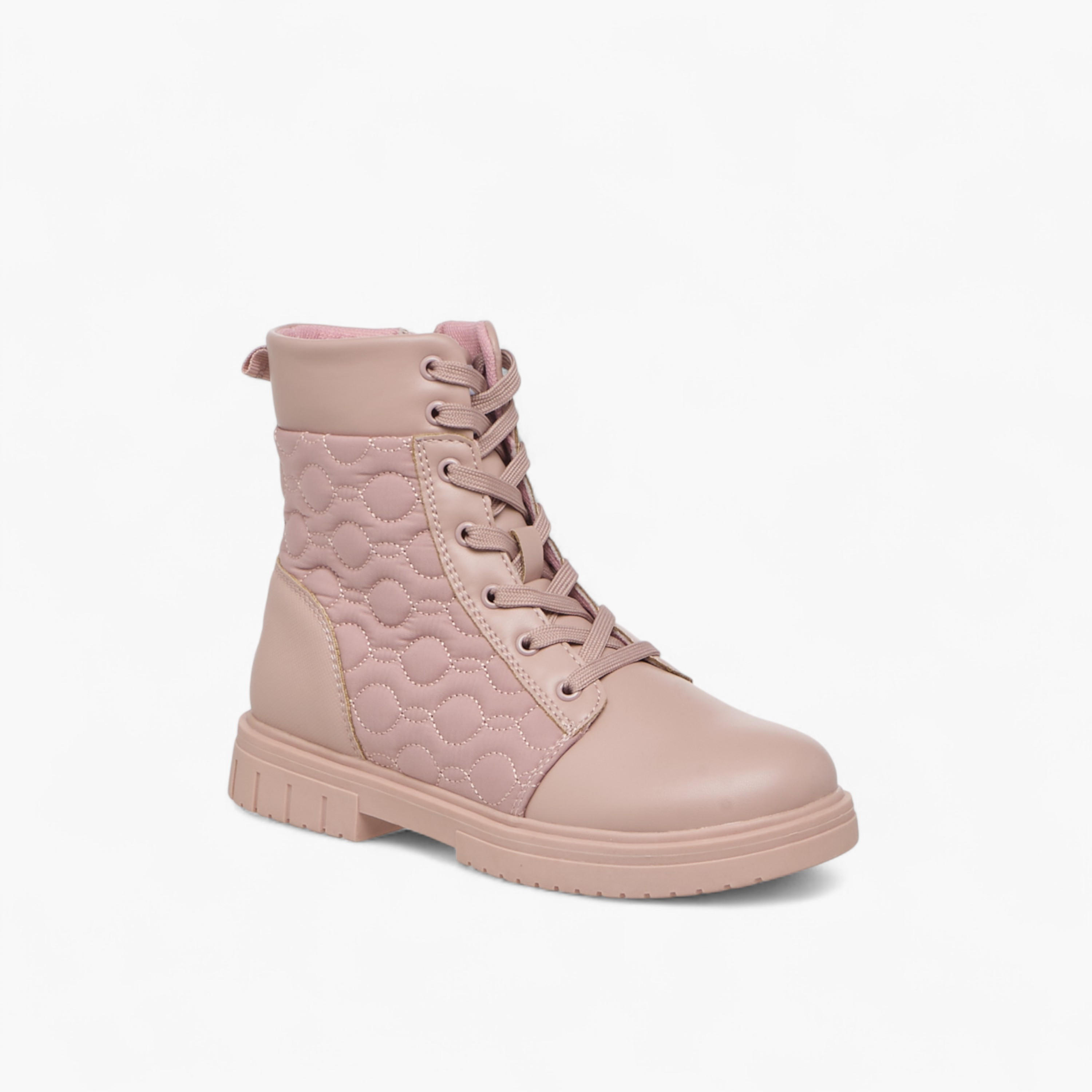 Lee Cooper Girls' Quilted High Cut Boots with Zip Closure-girls-shoes-boots-image-2