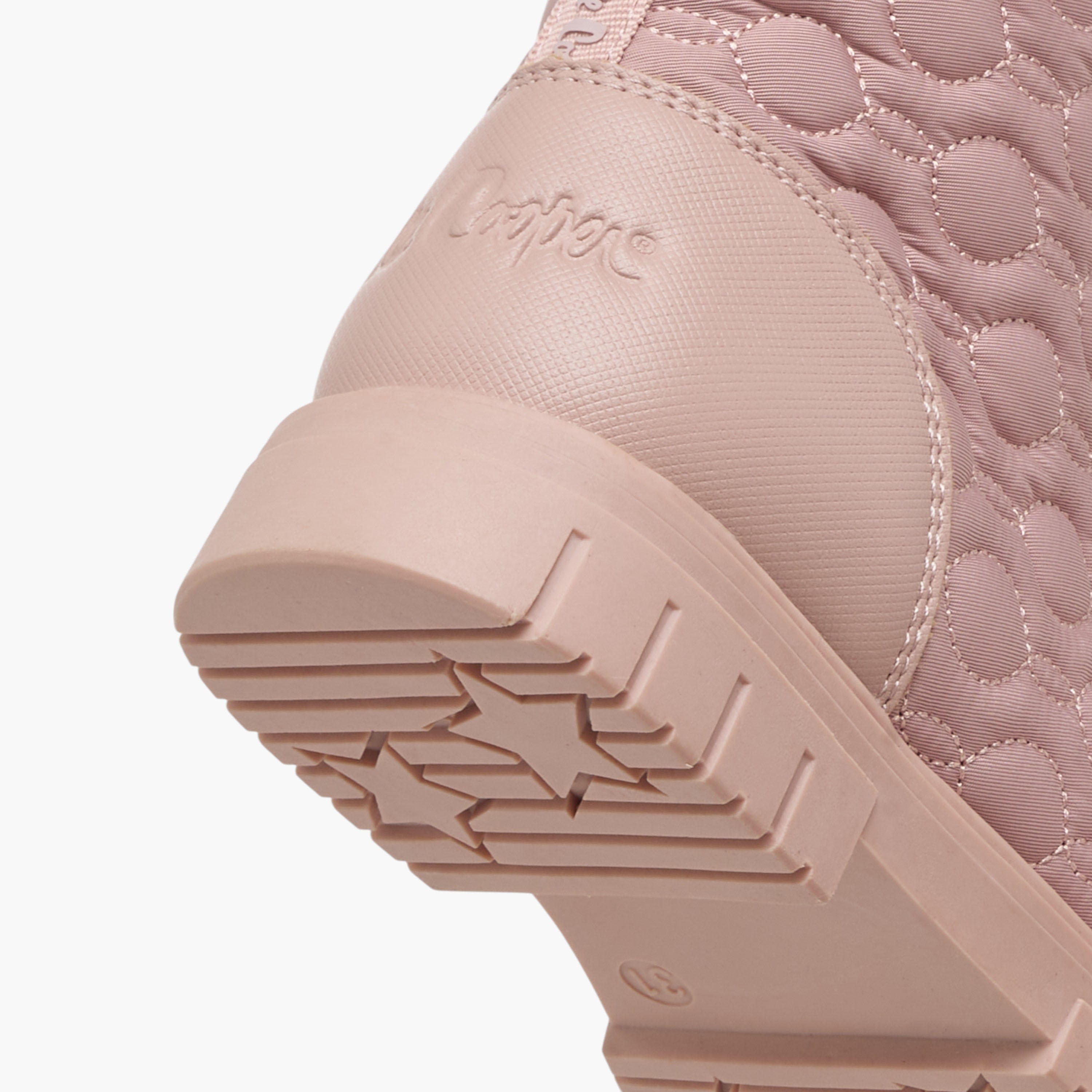 Lee Cooper Girls' Quilted High Cut Boots with Zip Closure-girls-shoes-boots-image-5