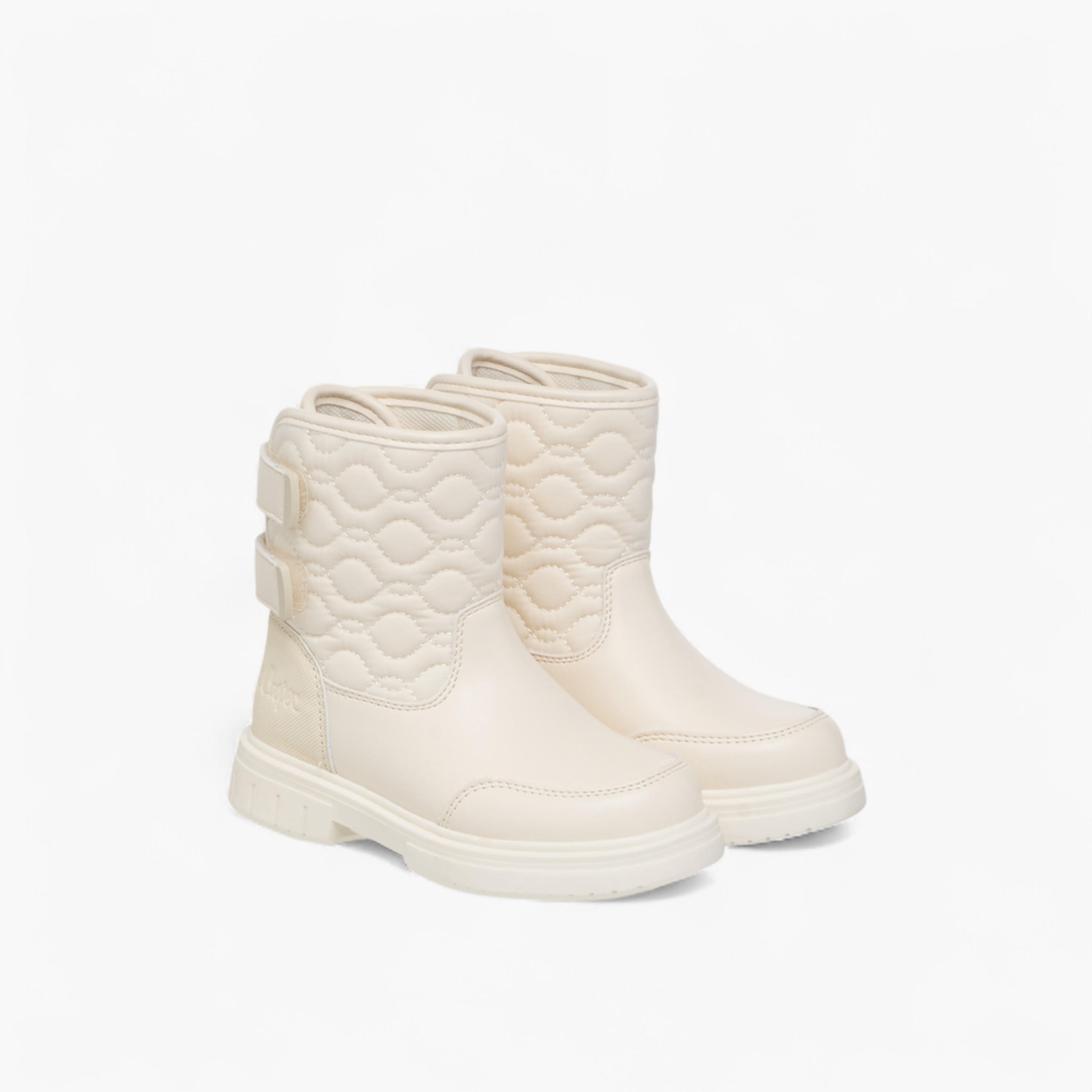 Lee Cooper Girls' Quilted Ankle Boots with Hook and Loop Closure-girls-shoes-boots-image-1