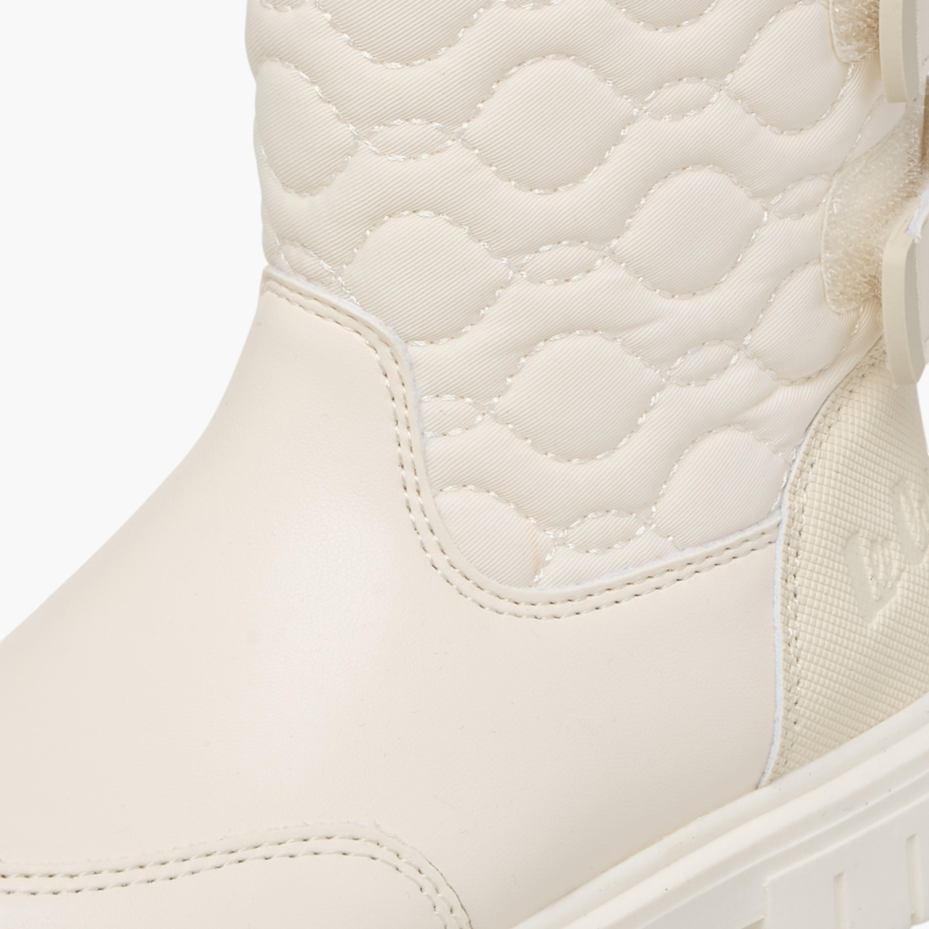 Lee Cooper Girls' Quilted Ankle Boots with Hook and Loop Closure-girls-shoes-boots-image-4