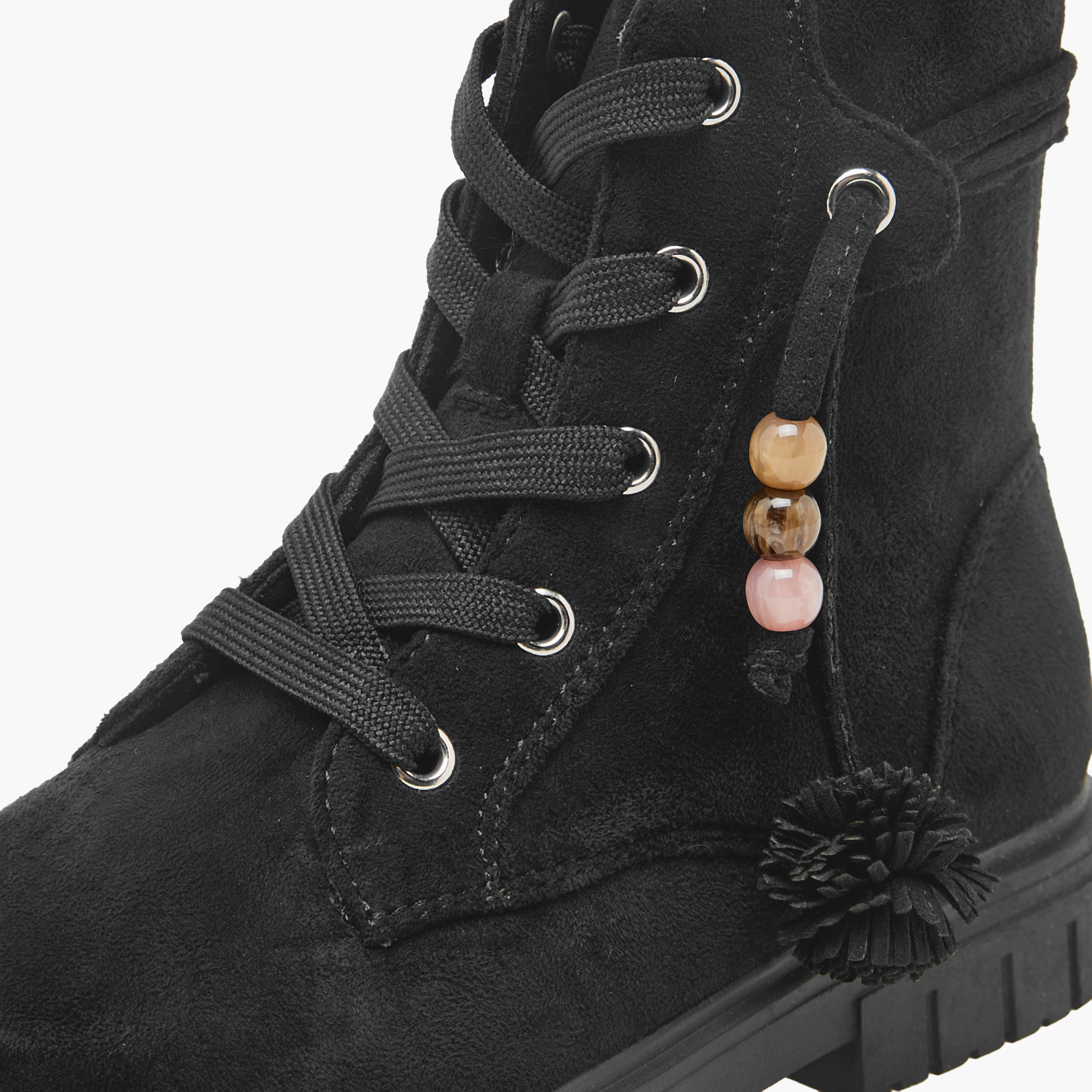 حذاء كاحل بارز الملمس للفتيات برباط من ليتل ميسي-girls-shoes-boots-image-4