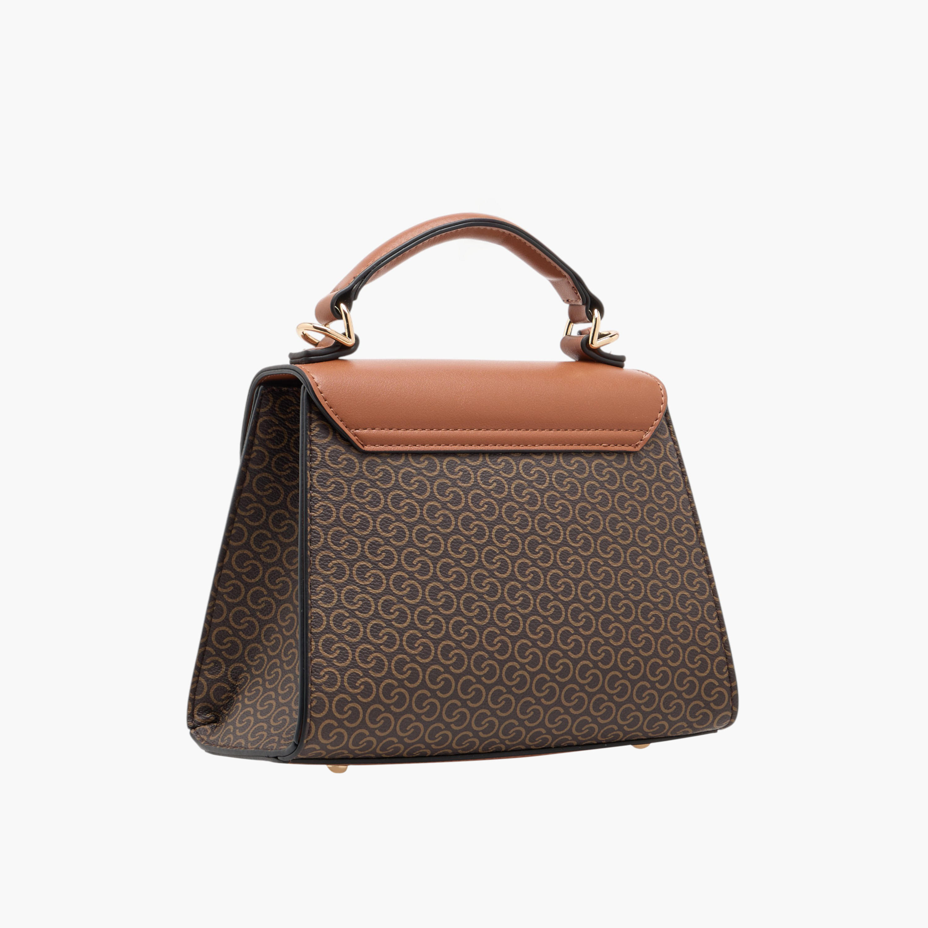 شنطة ساتشيل بحزام قابل للفصل وطية إغلاق وطبعات مونوجرام من سيليست-women-bagsandwallets-handbags-image-3