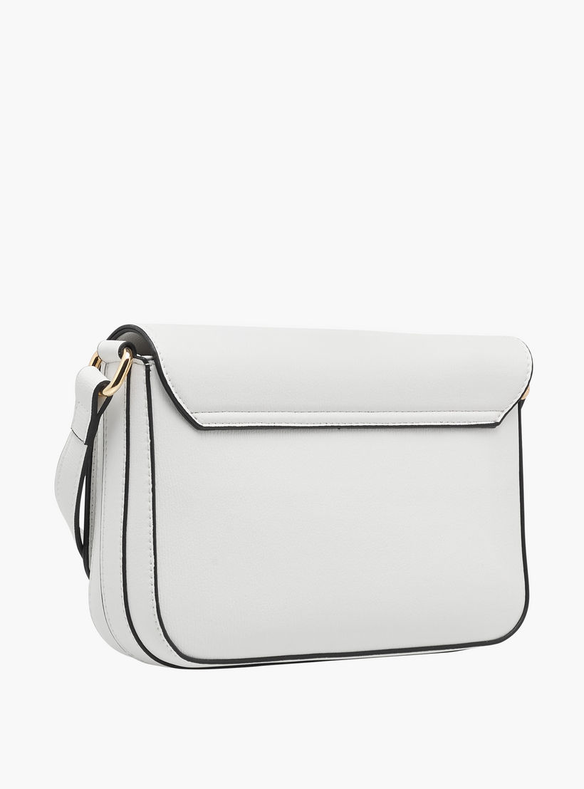 Celeste Solid Crossbody Bag with Flap Closure and Adjustable Strap-women-bagsandwallets-handbags-image-3