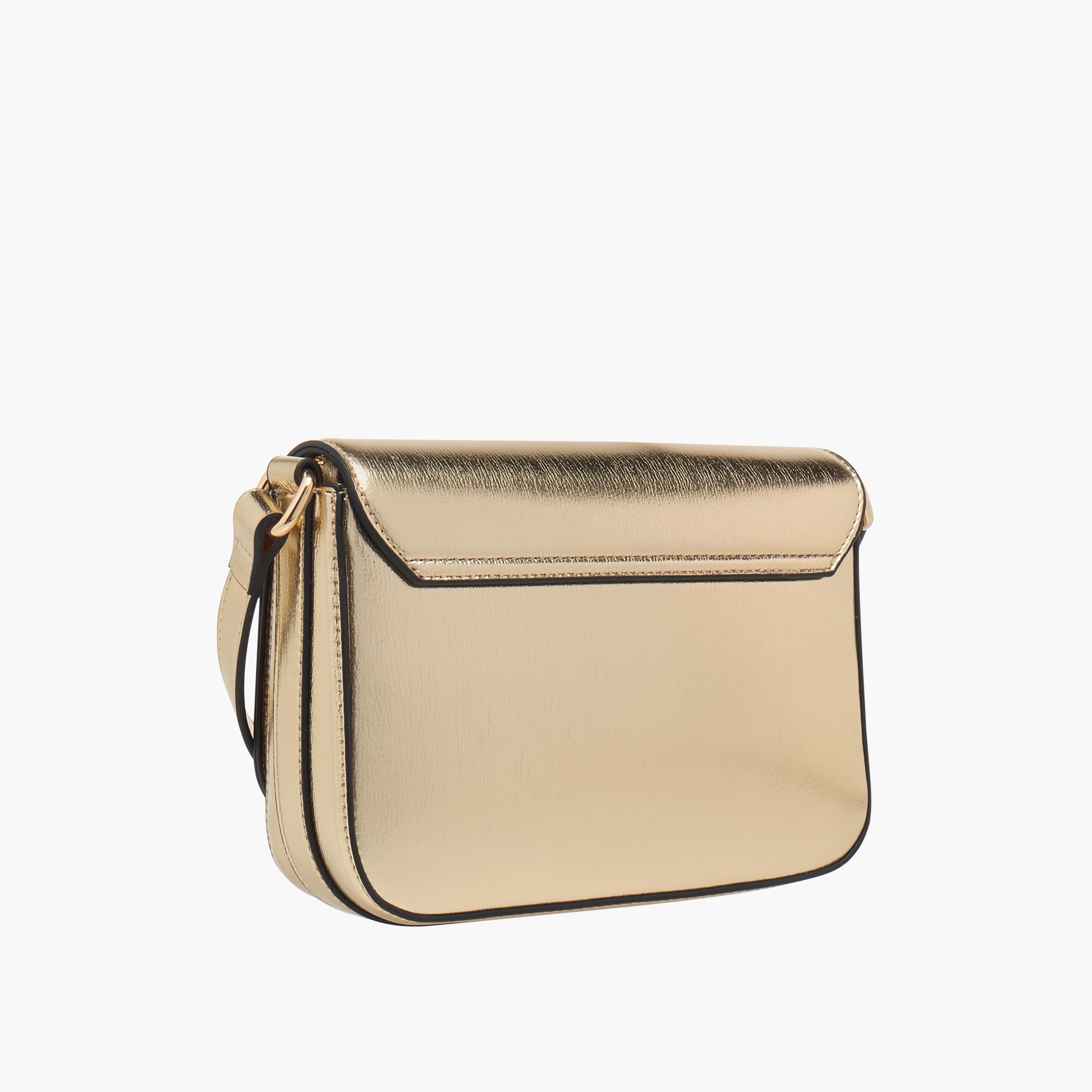 Celeste Metallic Crossbody Bag with Flap Closure and Adjustable Strap-women-bagsandwallets-handbags-image-4