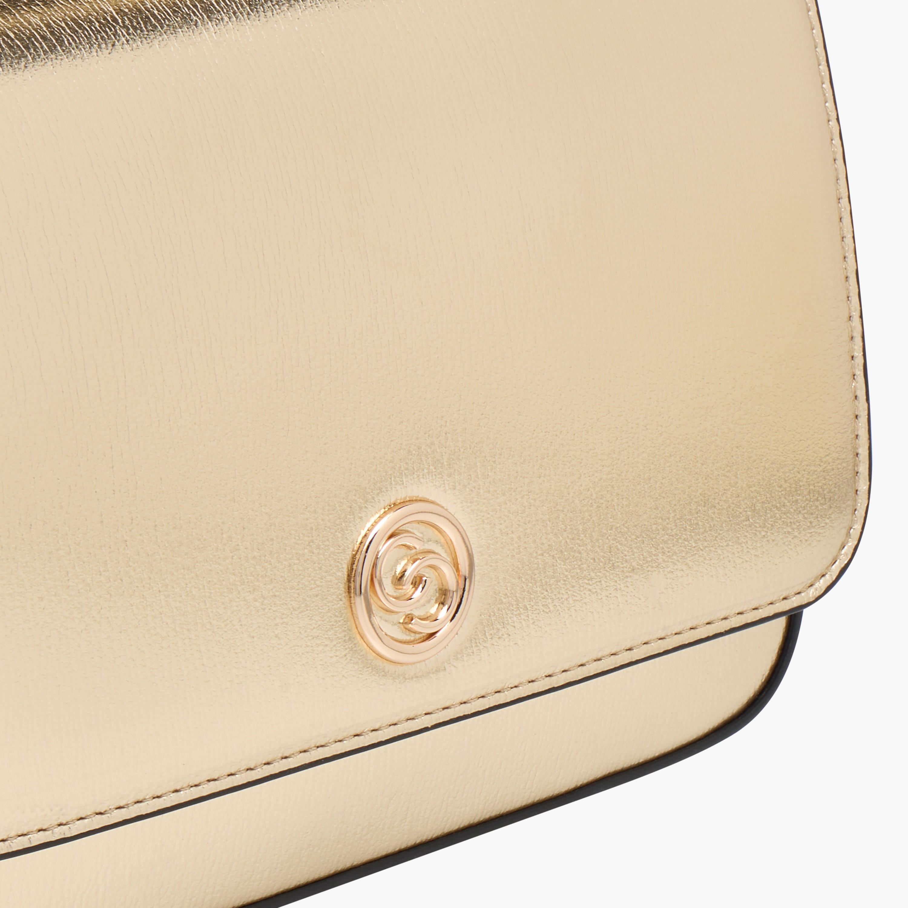 Celeste Metallic Crossbody Bag with Flap Closure and Adjustable Strap-women-bagsandwallets-handbags-image-5