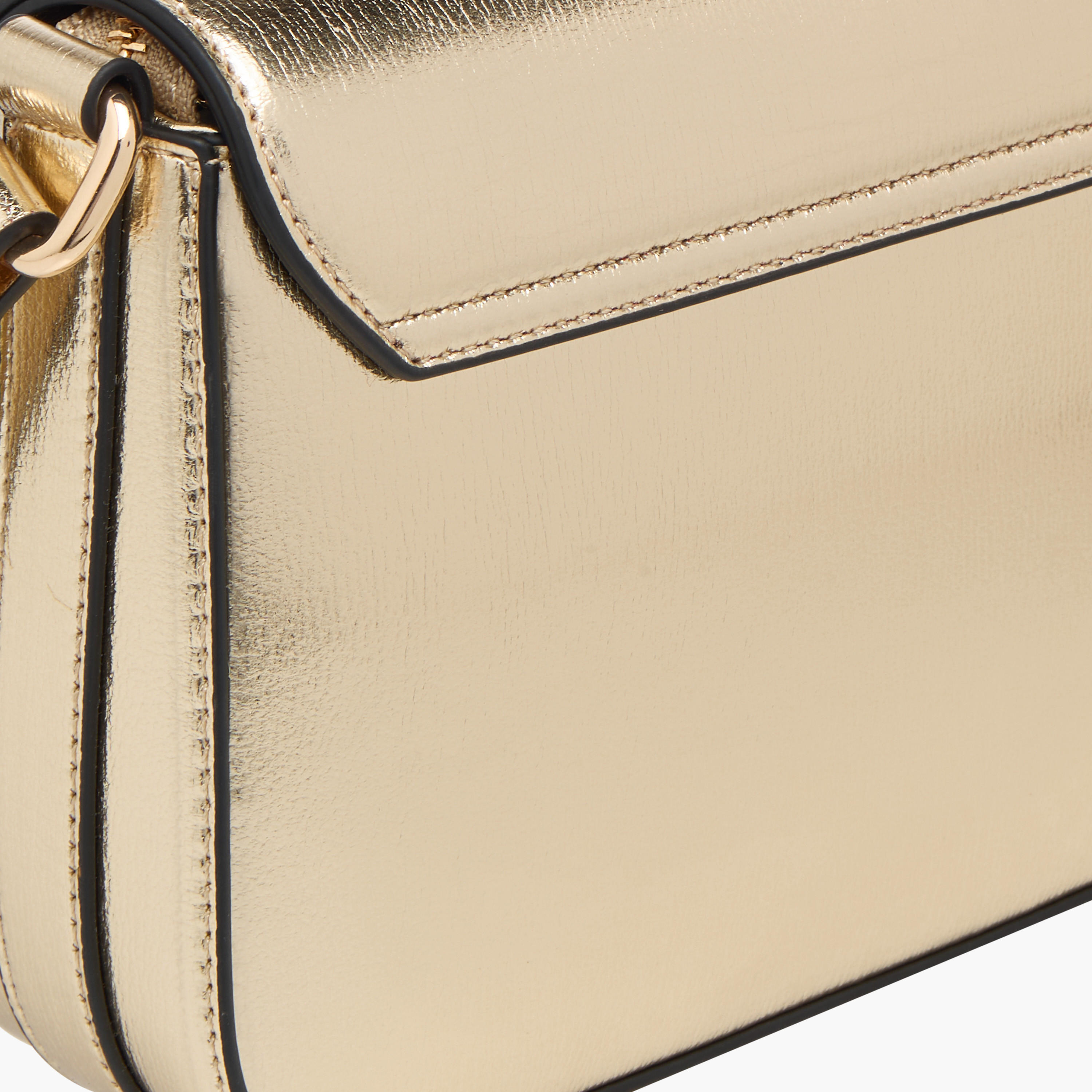 Celeste Metallic Crossbody Bag with Flap Closure and Adjustable Strap-women-bagsandwallets-handbags-image-6