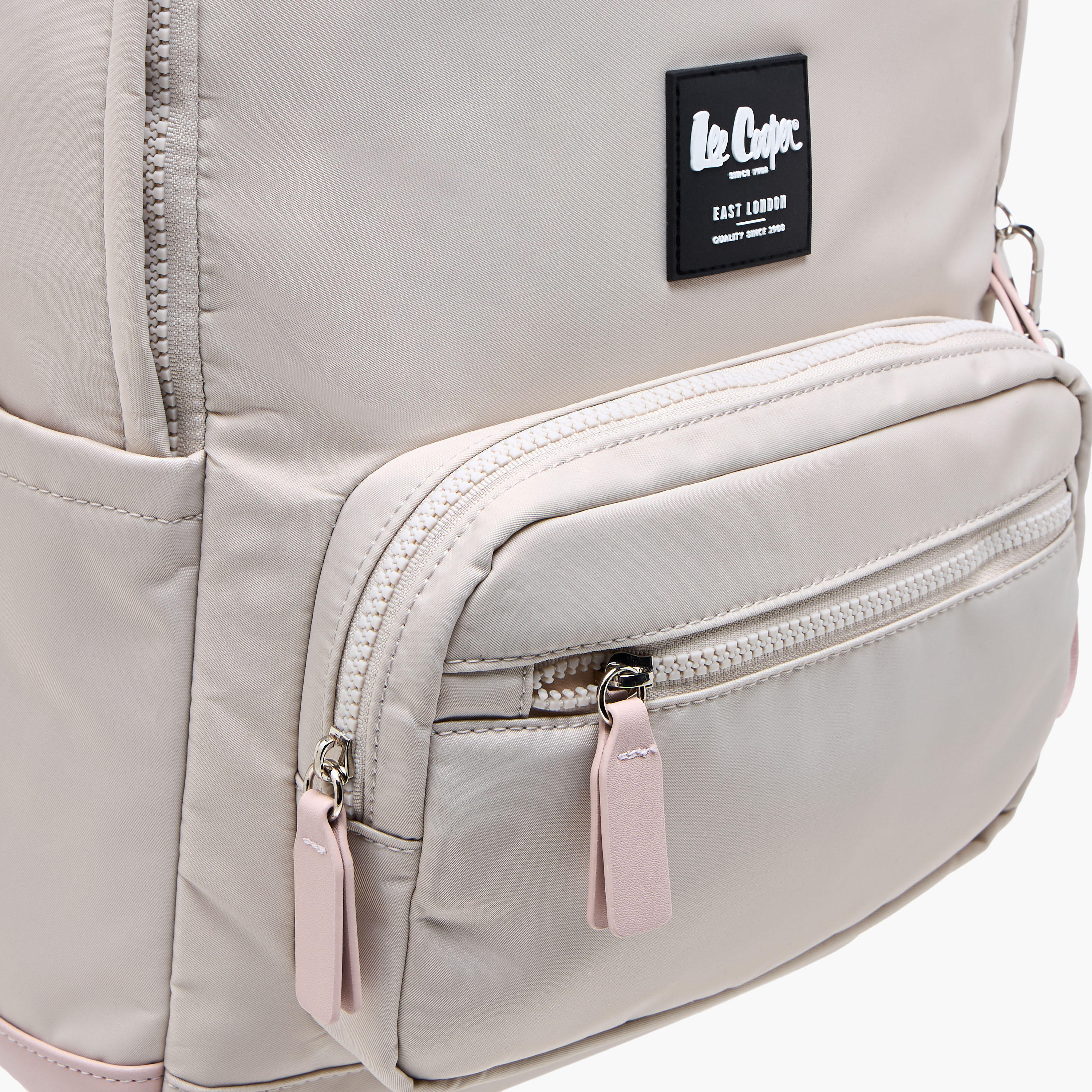 شنطة ظهر سادة بحزام قابل للتعديل وسحاب إغلاق من لي كوبر - 34x12x40 سم-women-bagsandwallets-backpacks-image-4