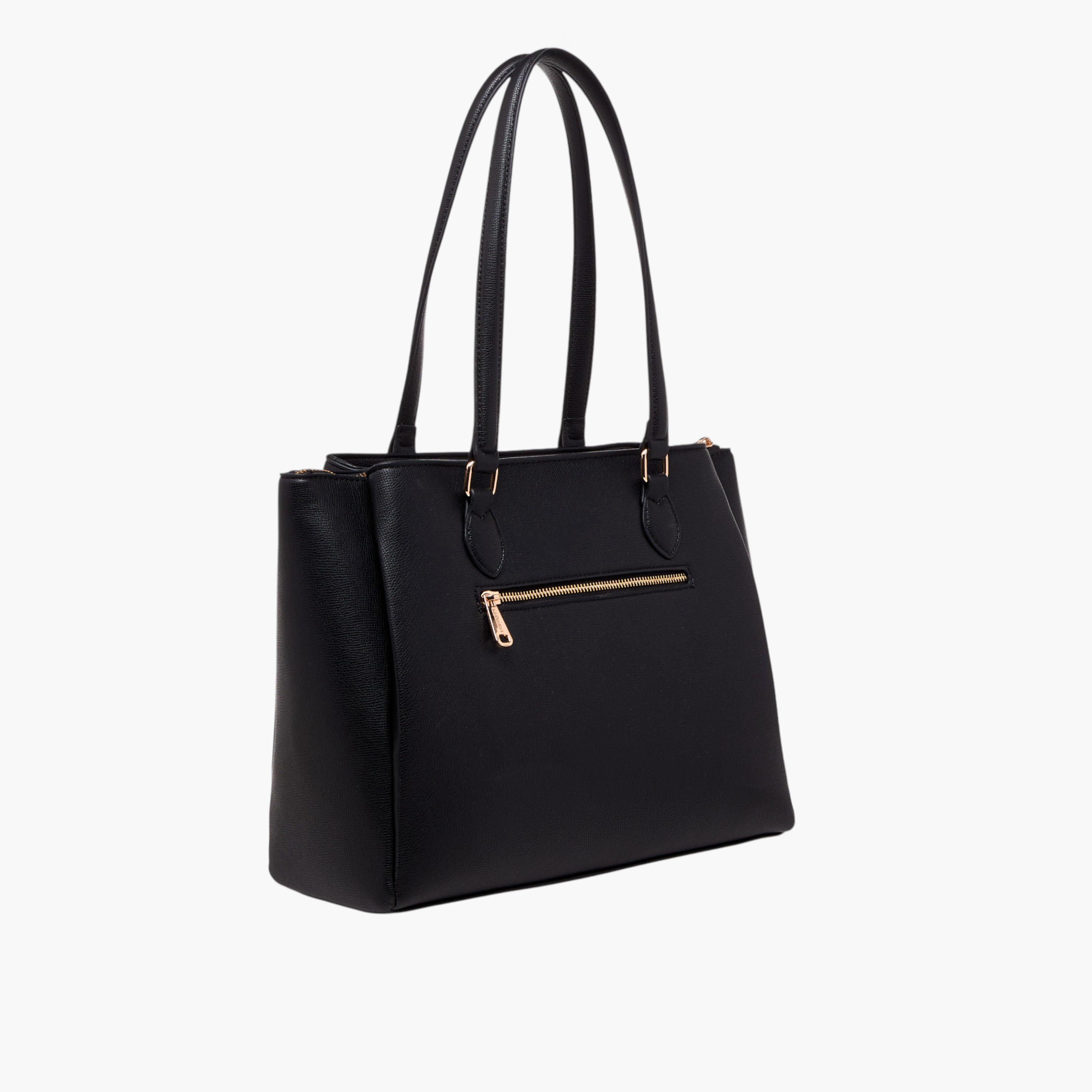 Le Confort Solid Tote Bag with Detachable Strap and Zip Closure-women-bagsandwallets-handbags-image-4