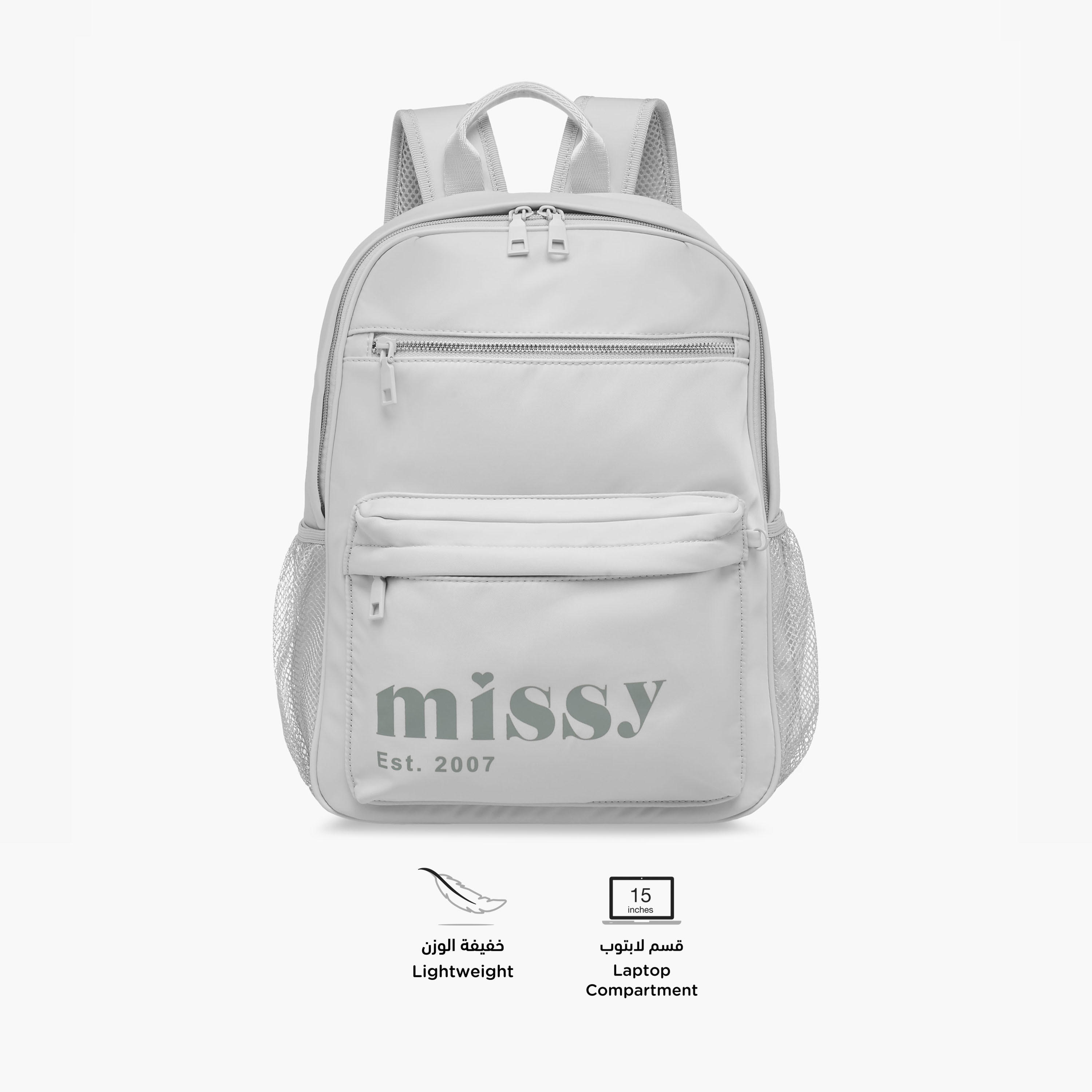 Missy Logo Print 2-Piece School Backpack Set for Girls with Pencil Pouch - 30x12x40 cm-school-bagsandbackpacks-backpacks-image-5