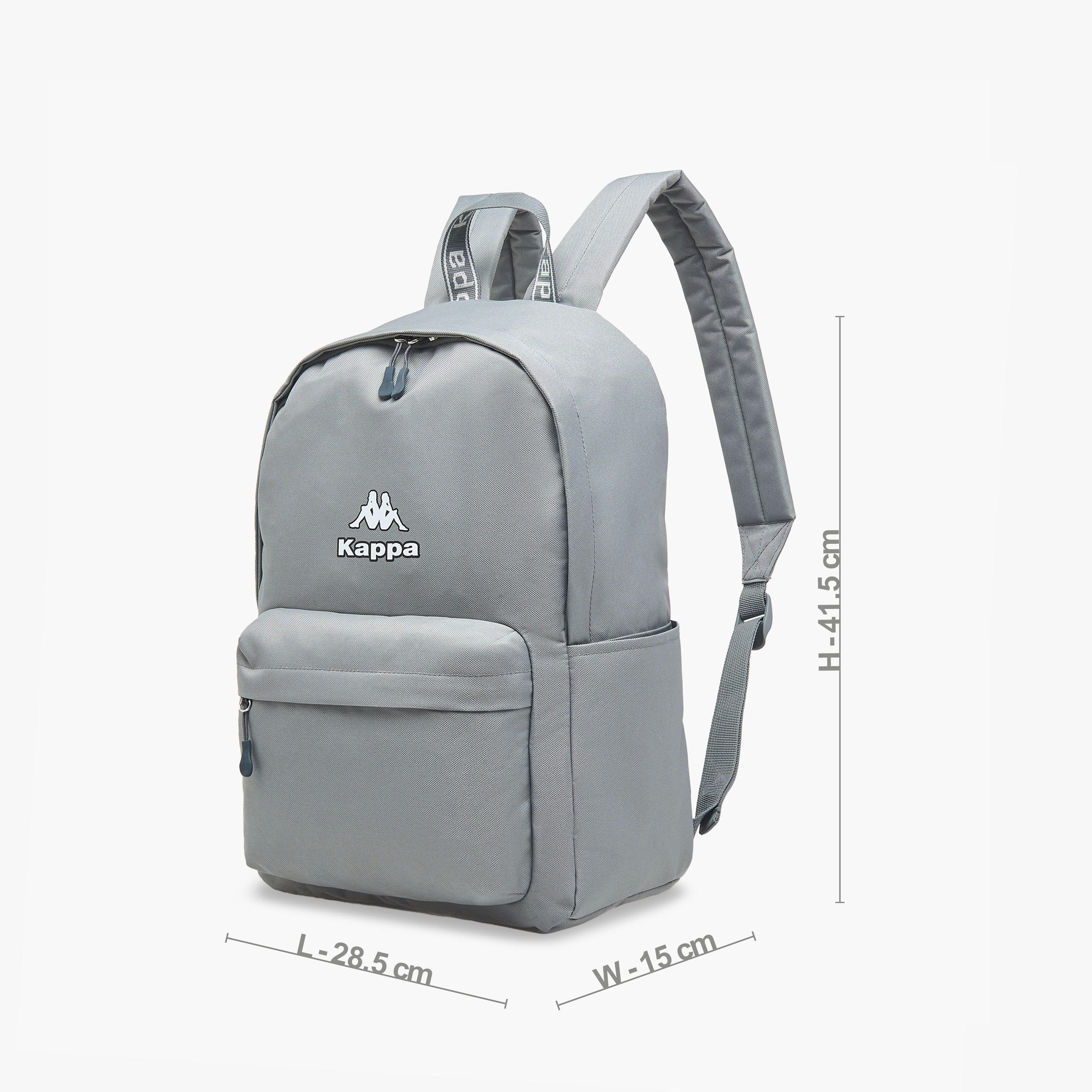 Kappa Logo Print School Backpack with Zip Closure and Adjustable Strap - 29x15x42 cm-school-bagsandbackpacks-backpacks-image-4