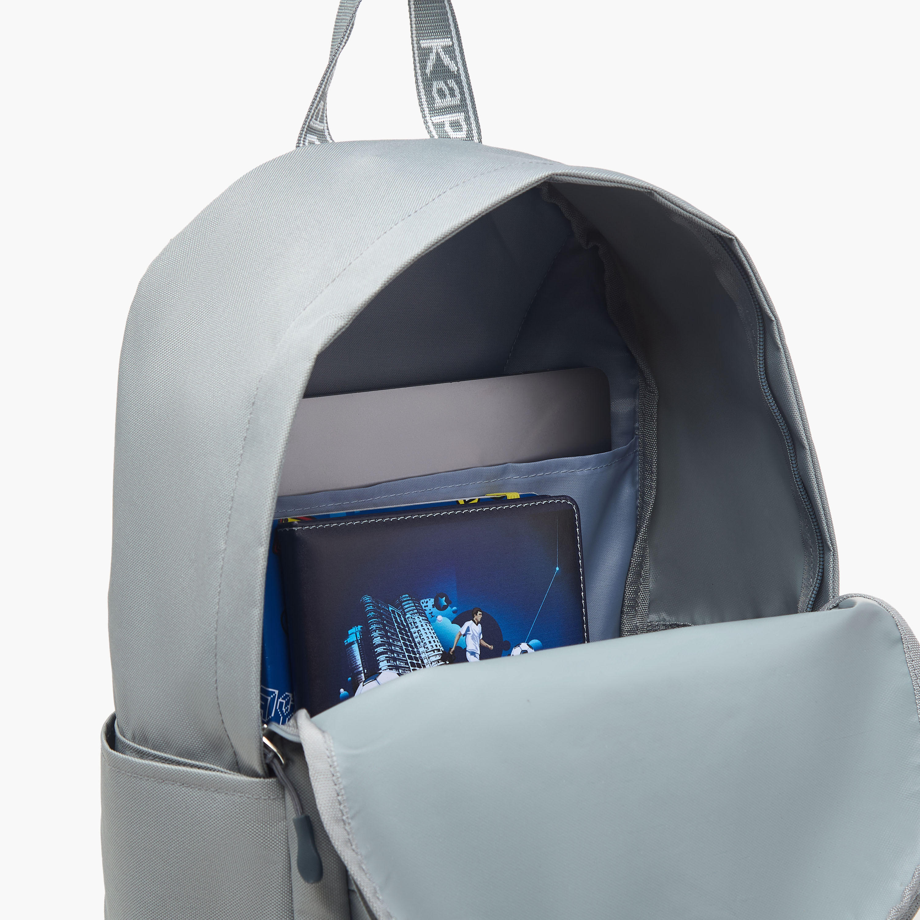 Kappa Logo Print School Backpack with Zip Closure and Adjustable Strap - 29x15x42 cm-school-bagsandbackpacks-backpacks-image-11