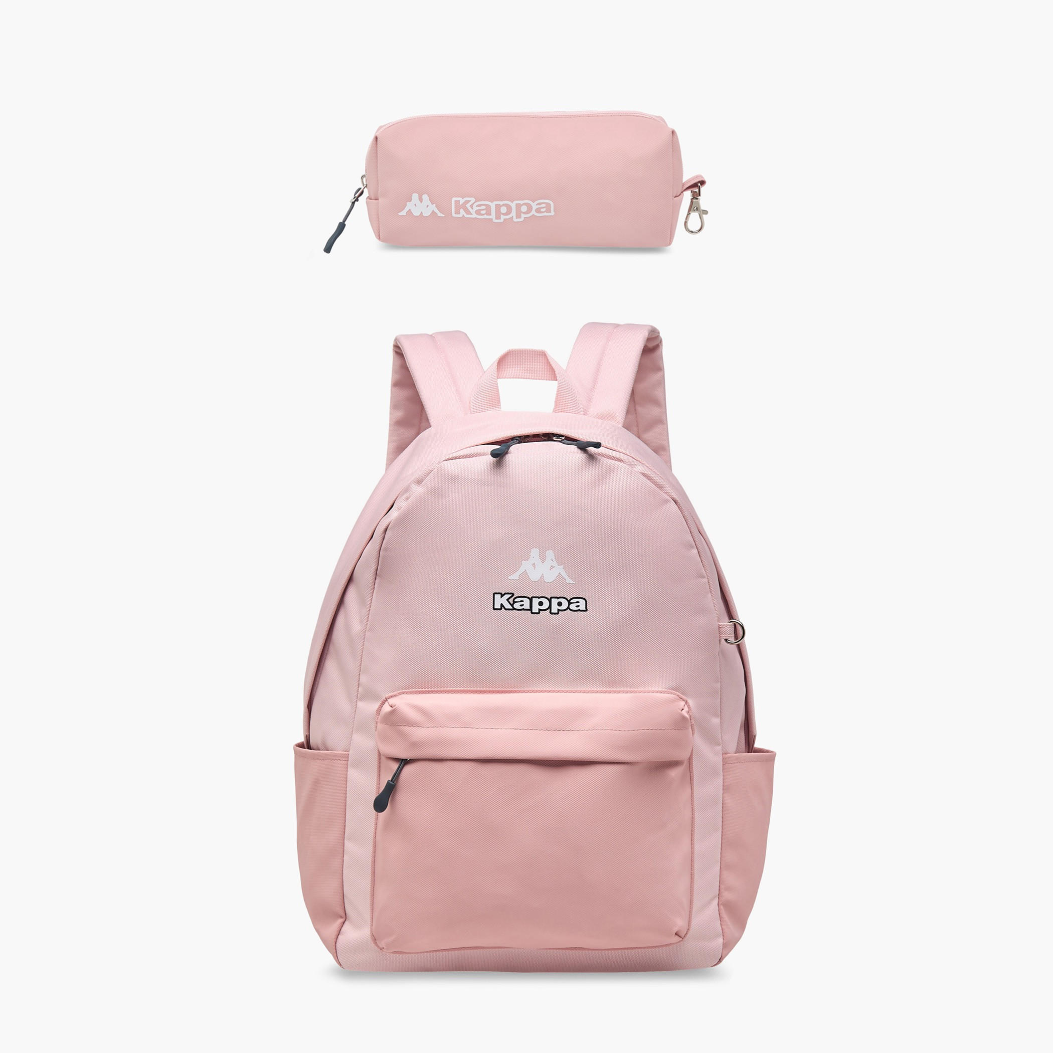 Kappa Logo Print School Backpack with Pencil Pouch set-school-bagsandbackpacks-backpacks-image-1