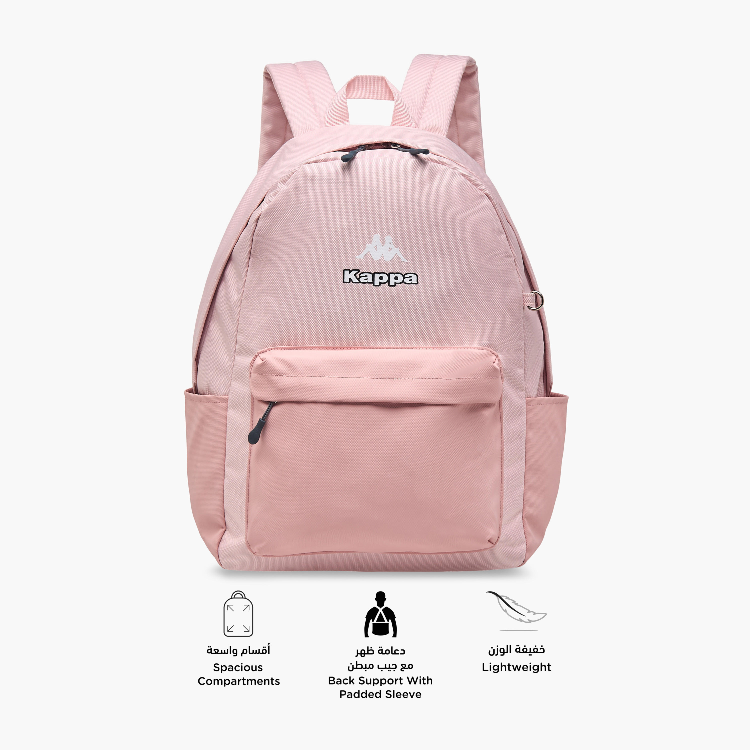 Kappa Logo Print School Backpack with Pencil Pouch set-school-bagsandbackpacks-backpacks-image-5