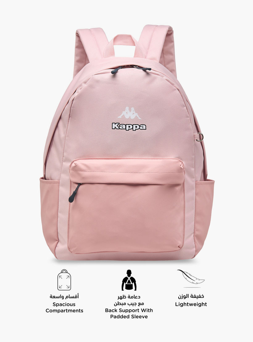 Kappa Logo Print School Backpack with Pencil Pouch set-school-bagsandbackpacks-backpacks-image-5