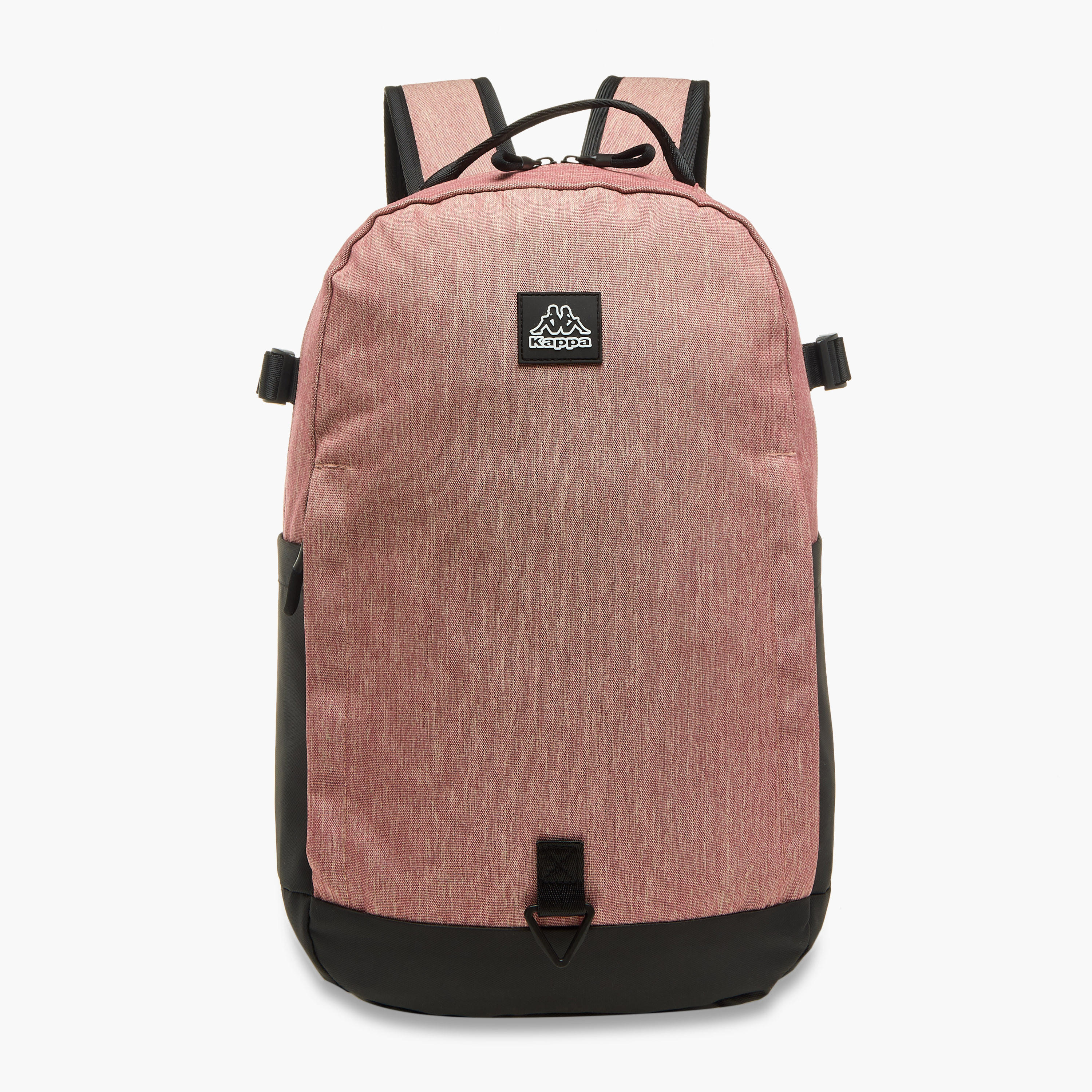 Kappa Logo Applique School Backpack with Zip Closure - 15x31x47 cm-school-bagsandbackpacks-backpacks-image-1