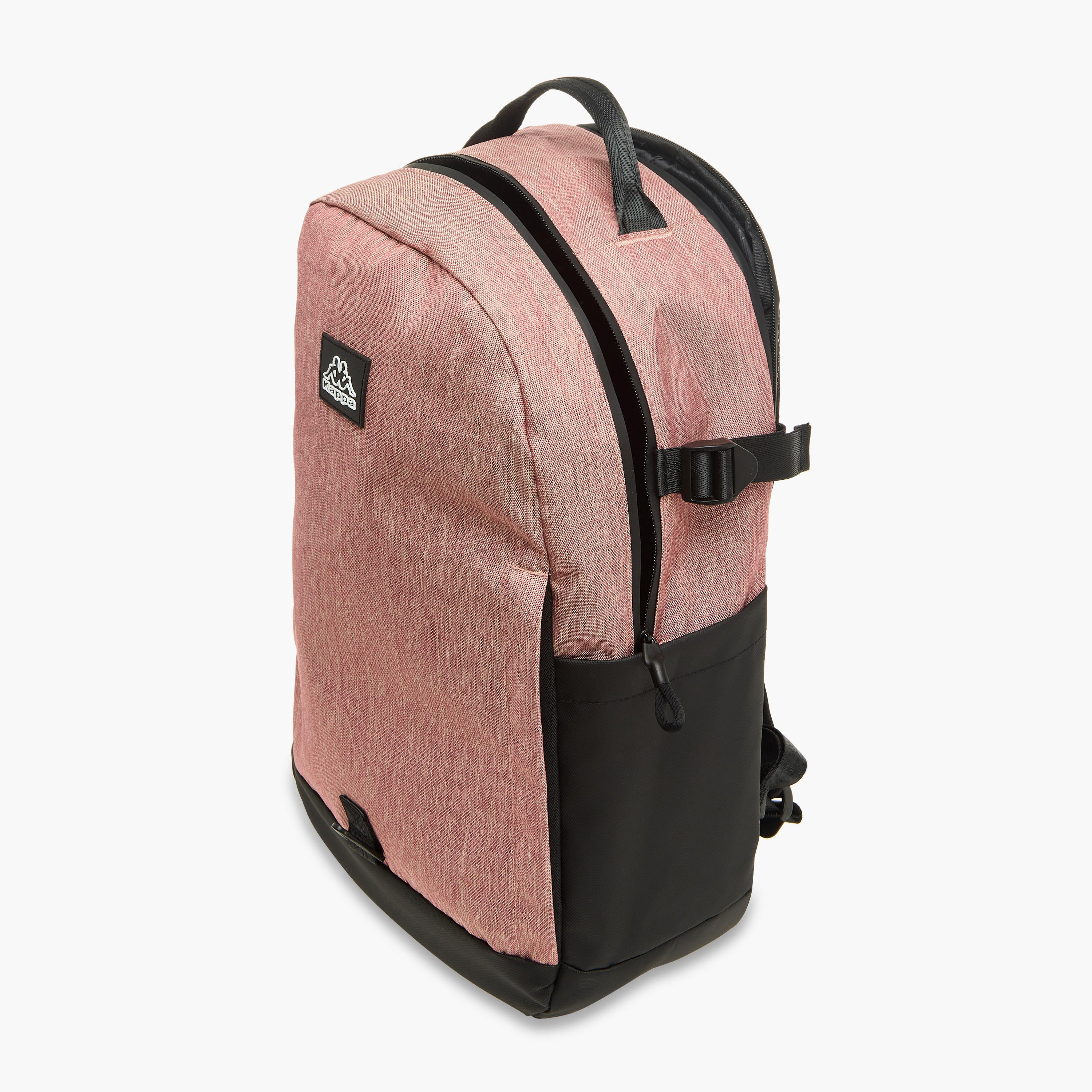 Kappa Logo Applique School Backpack with Zip Closure - 15x31x47 cm-school-bagsandbackpacks-backpacks-image-7