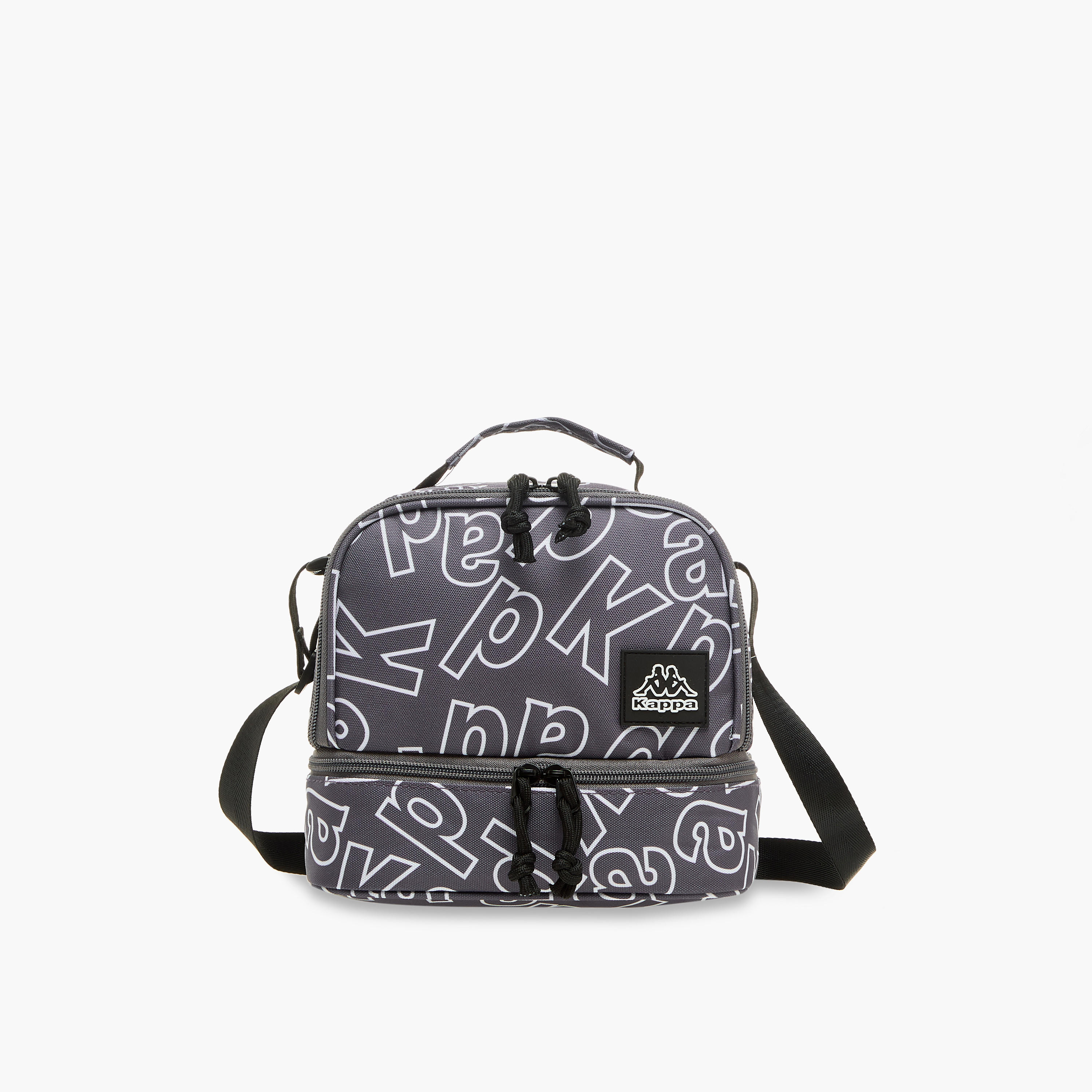 Kappa Logo Applique Lunch Bag with Adjustable Strap and Zip Closure-school-lunchessentials-lunchbags-image-1