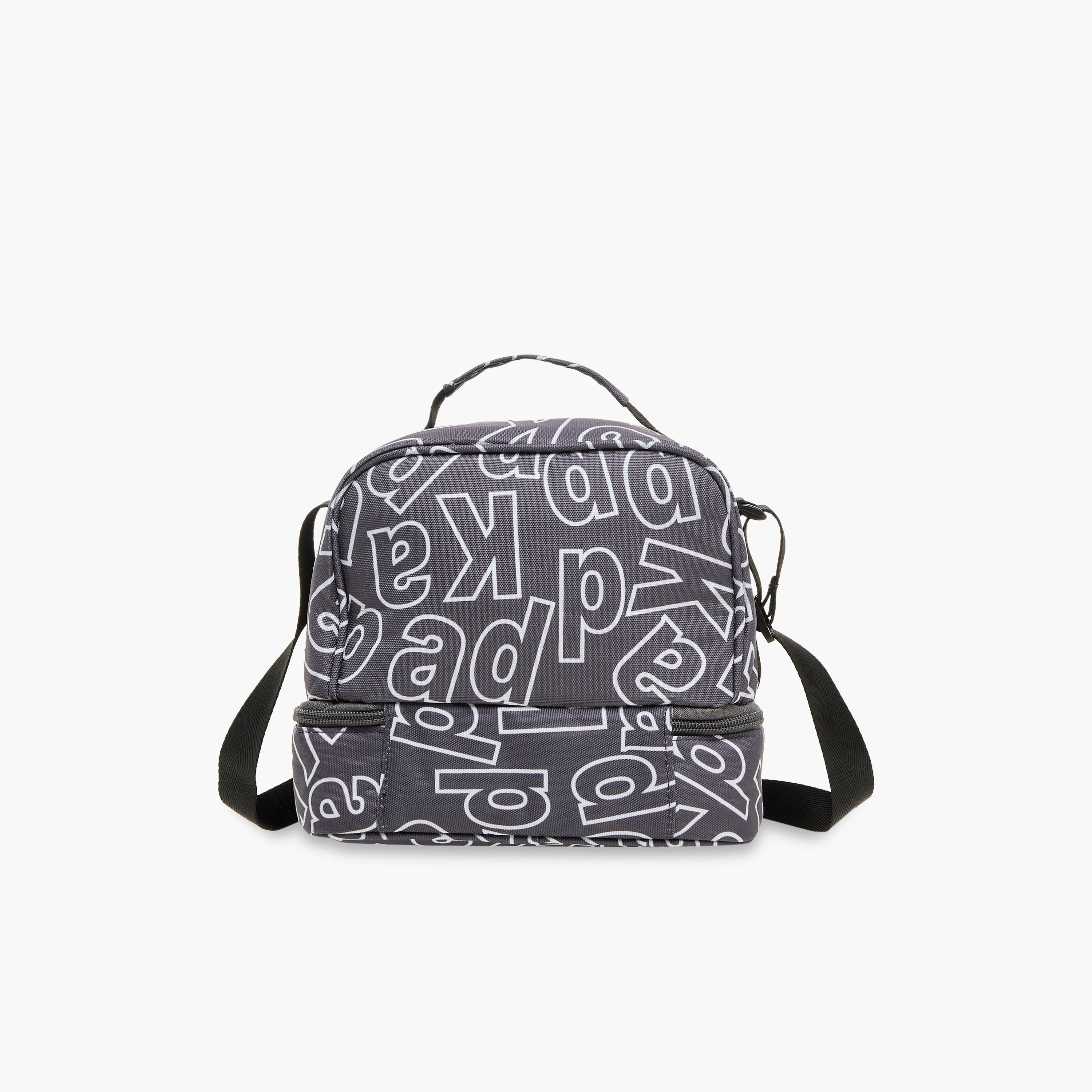 Kappa Logo Applique Lunch Bag with Adjustable Strap and Zip Closure-school-lunchessentials-lunchbags-image-3