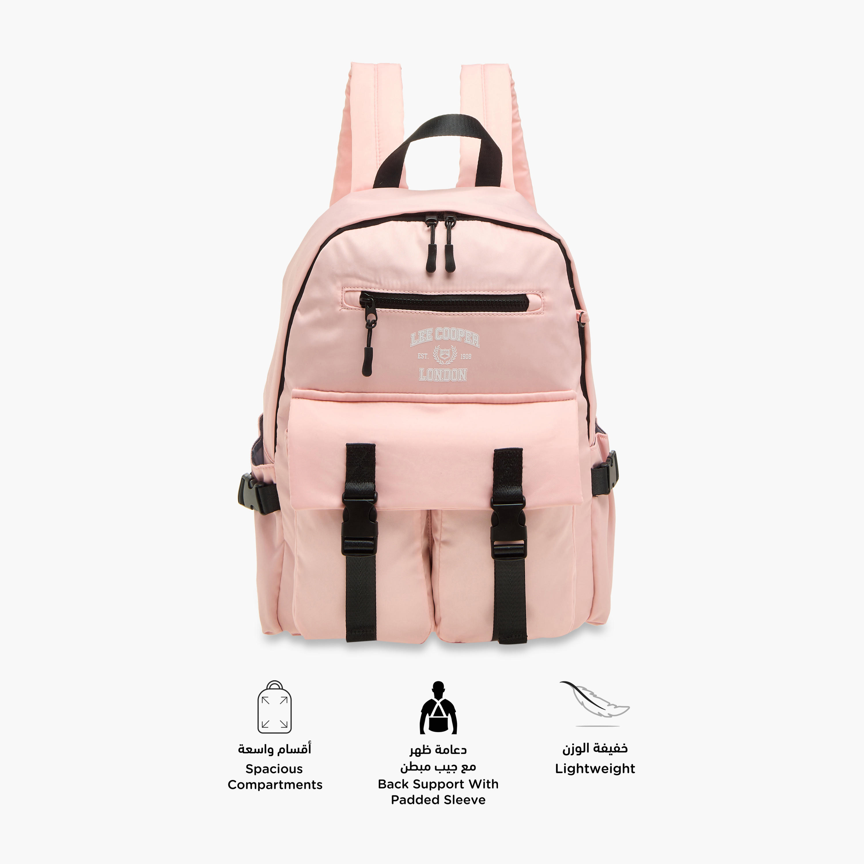 Lee Cooper Logo Print School Backpack and Pencil Pouch set-school-bagsandbackpacks-backpacks-image-4