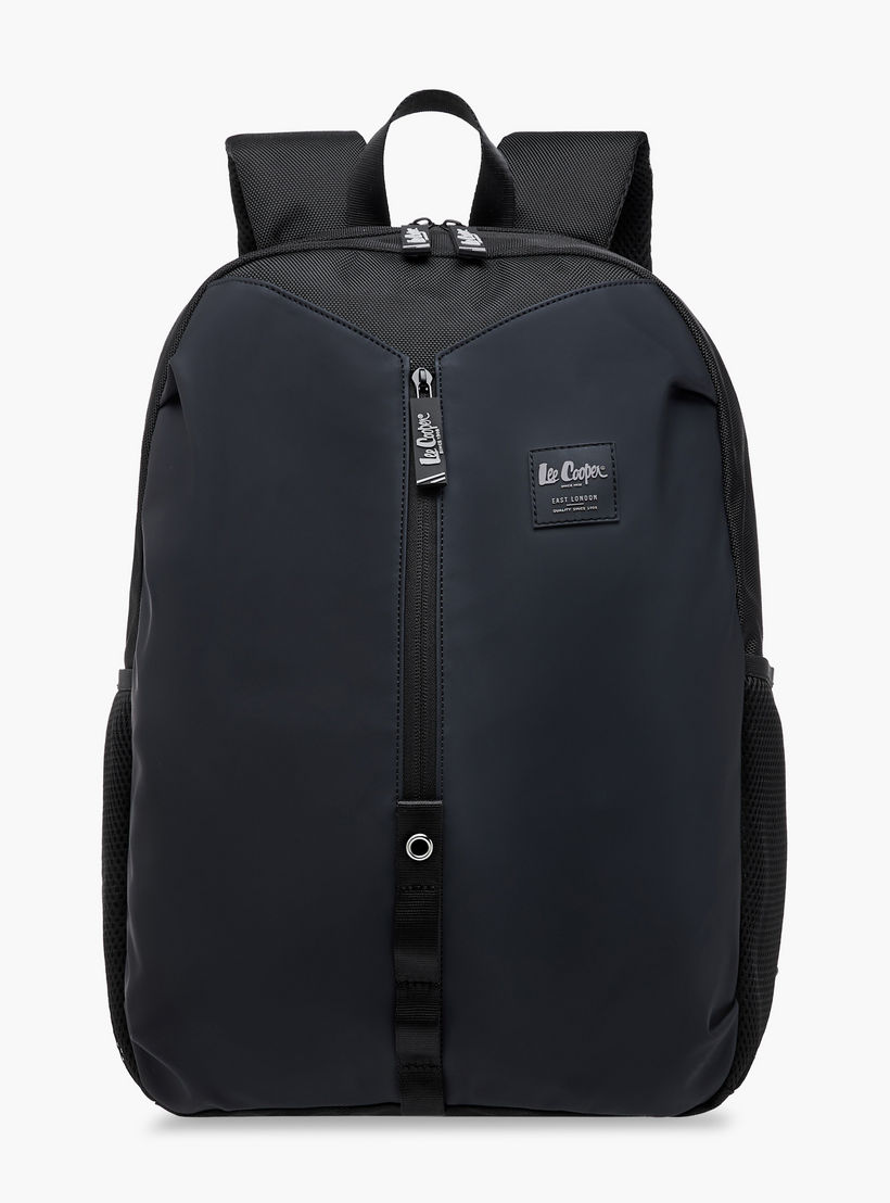 Lee Cooper Logo Detail School Backpack with Adjustable Shoulder Straps - 15x50x33 cm-boys-accessories-bagsandbackpacks-image-1