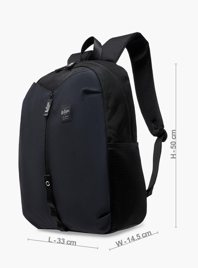 Lee Cooper Logo Detail School Backpack with Adjustable Shoulder Straps - 15x50x33 cm-boys-accessories-bagsandbackpacks-image-4